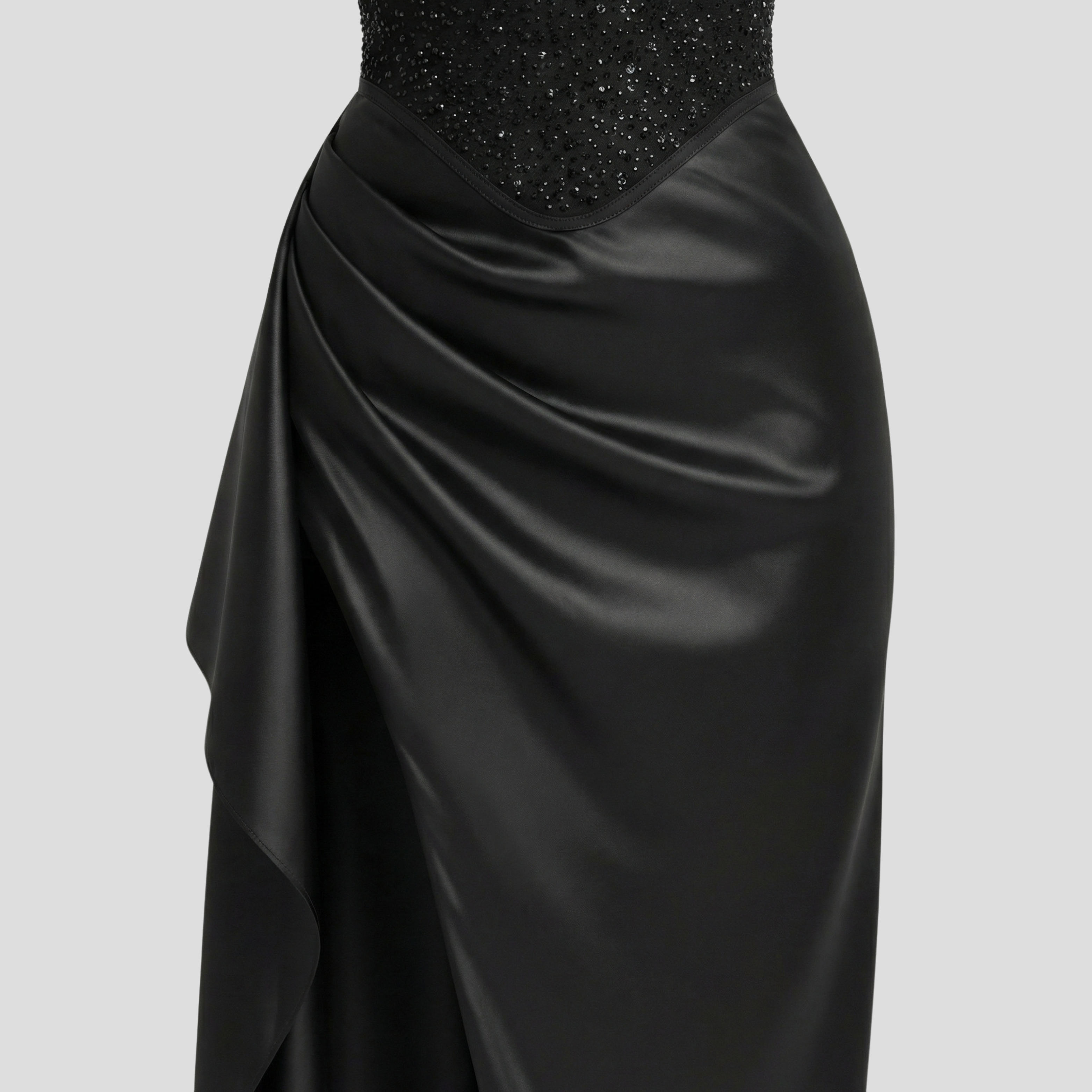Women Maxi Dress | Beaded Bodice Detail & Strapless High-Slit Silhouette for Evening Wear