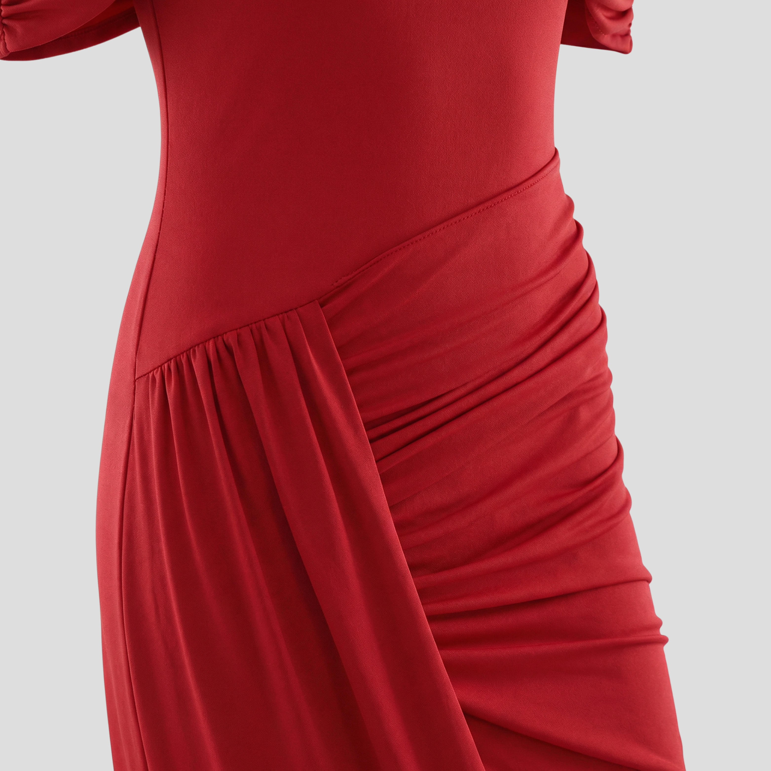 Women Maxi Dress | High Neck Cape Overlay & Asymmetrical Hem Silhouette for Evening Wear