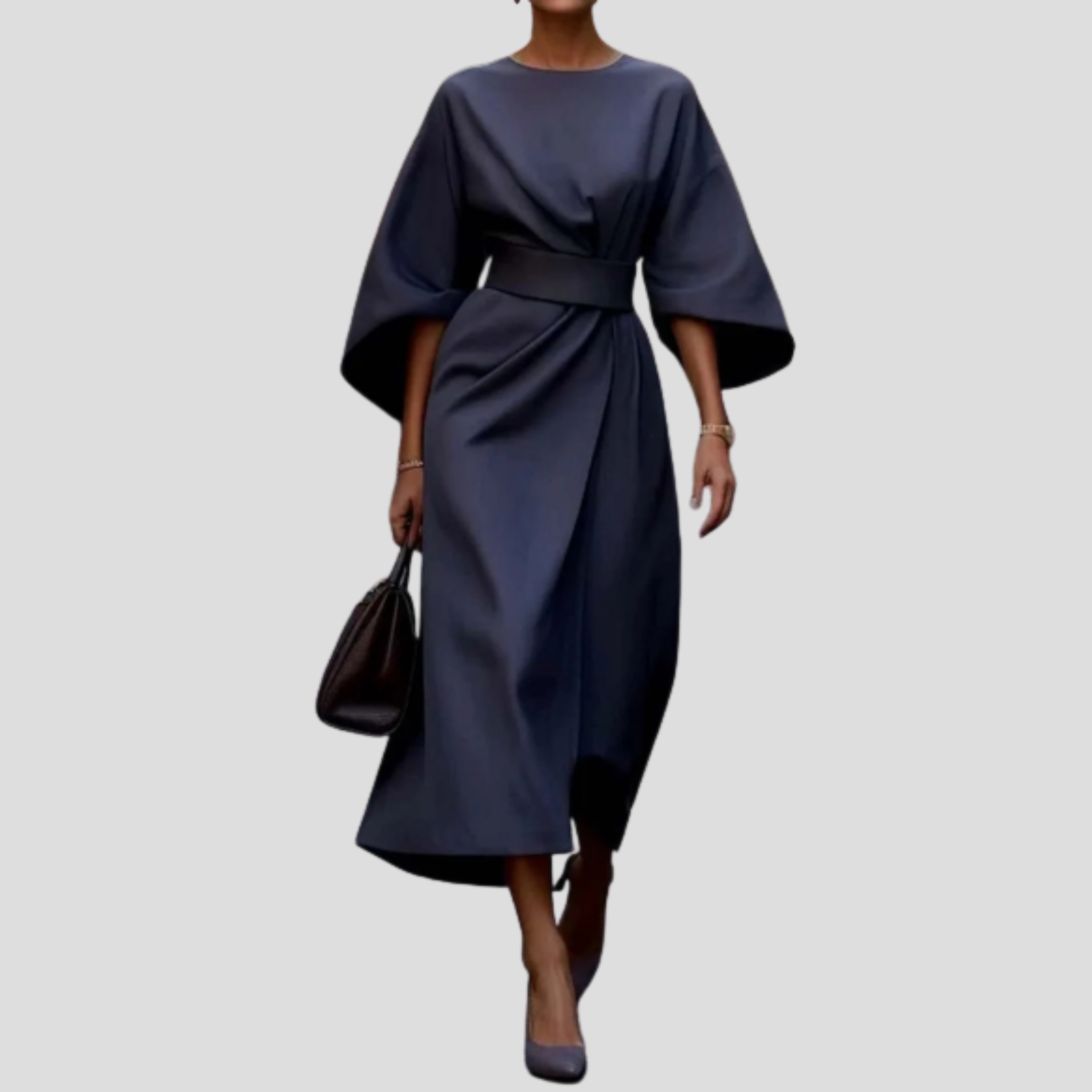 Women Maxi Dress | Belted Waist Structure & Flowing Floor-Length Silhouette for Daily Wear