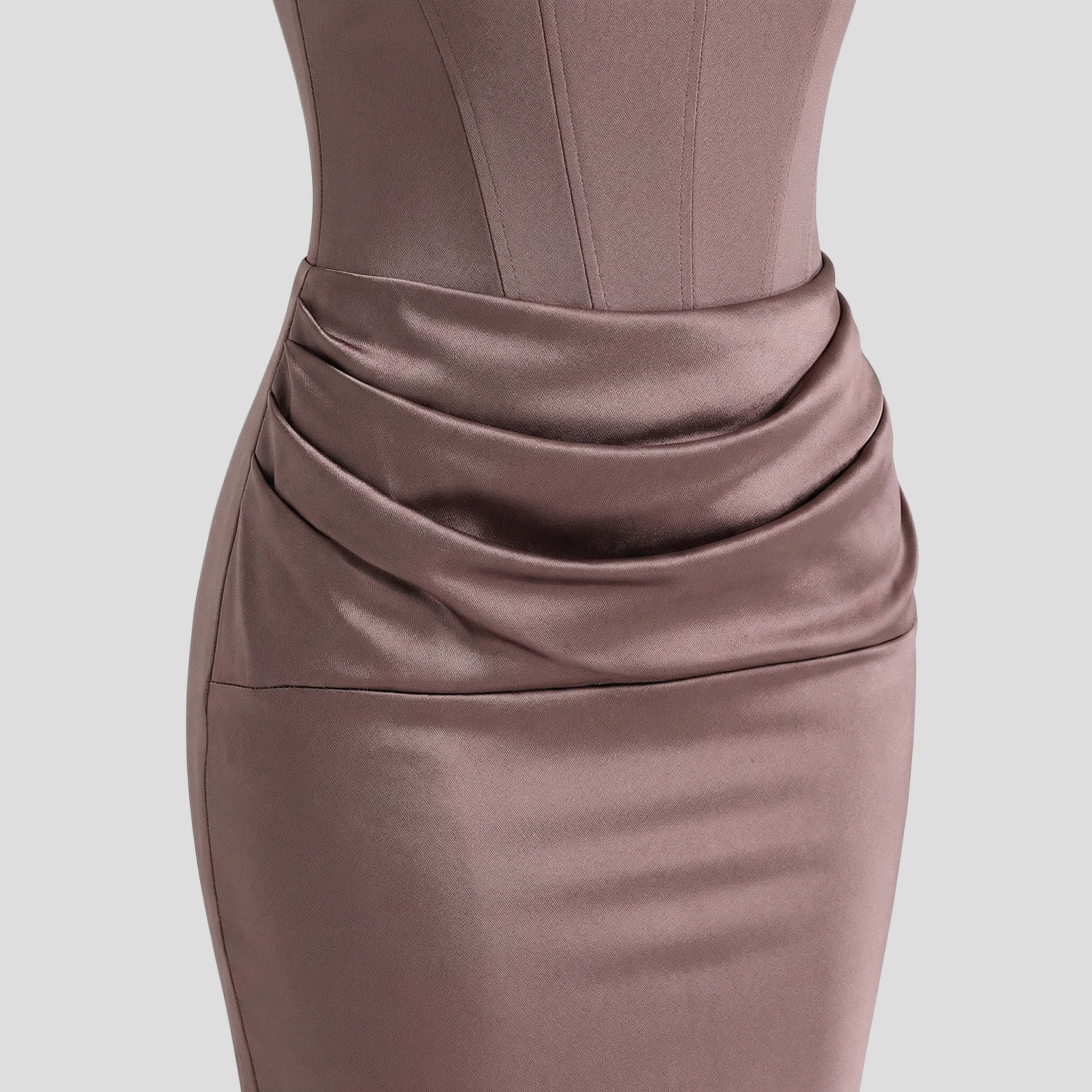 Women Maxi Dress | Strapless Corset Bodice & Draped Waist Silhouette for Evening Wear