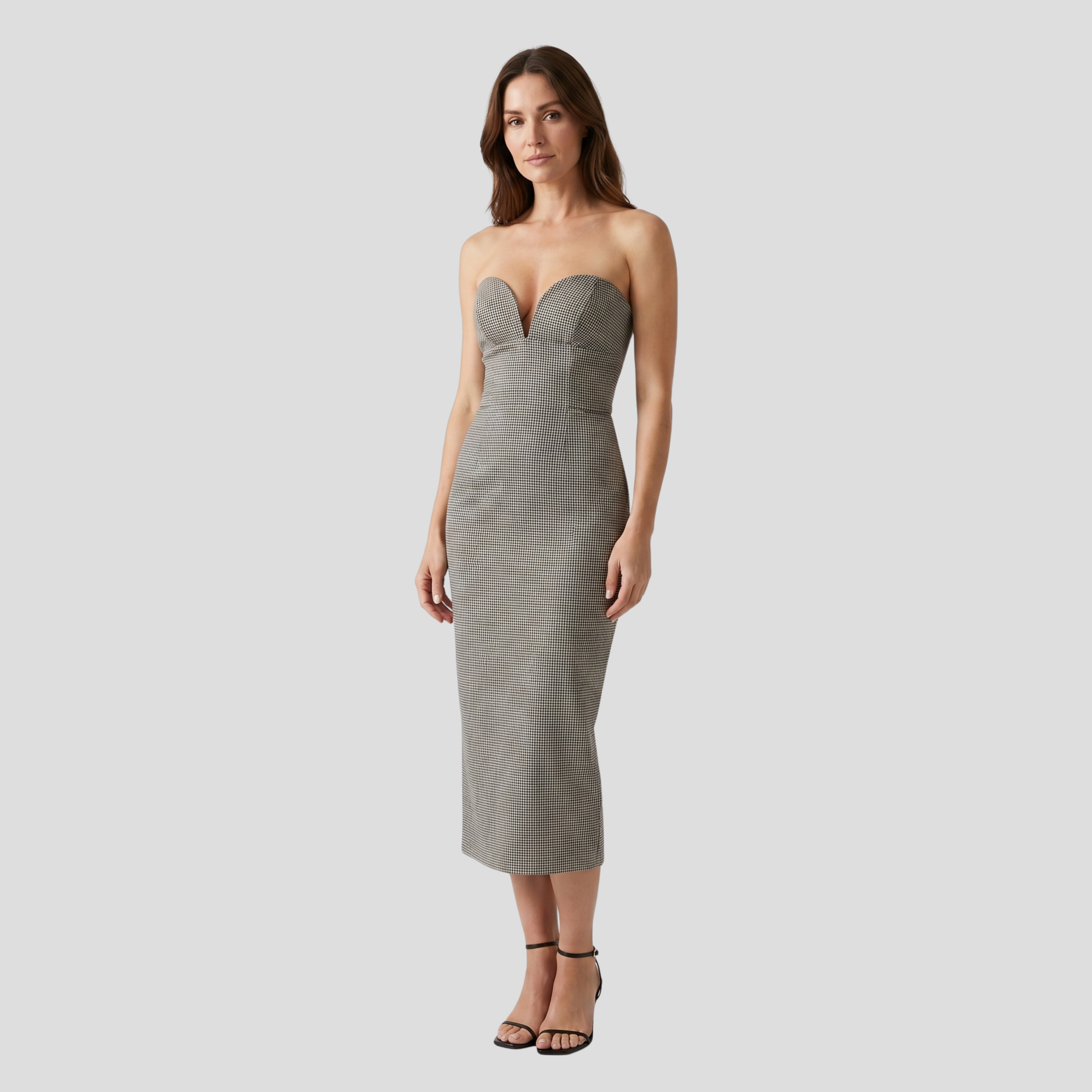 Women Midi Dress | Sweetheart Neckline Form & Strapless Alignment for Occasion Wear
