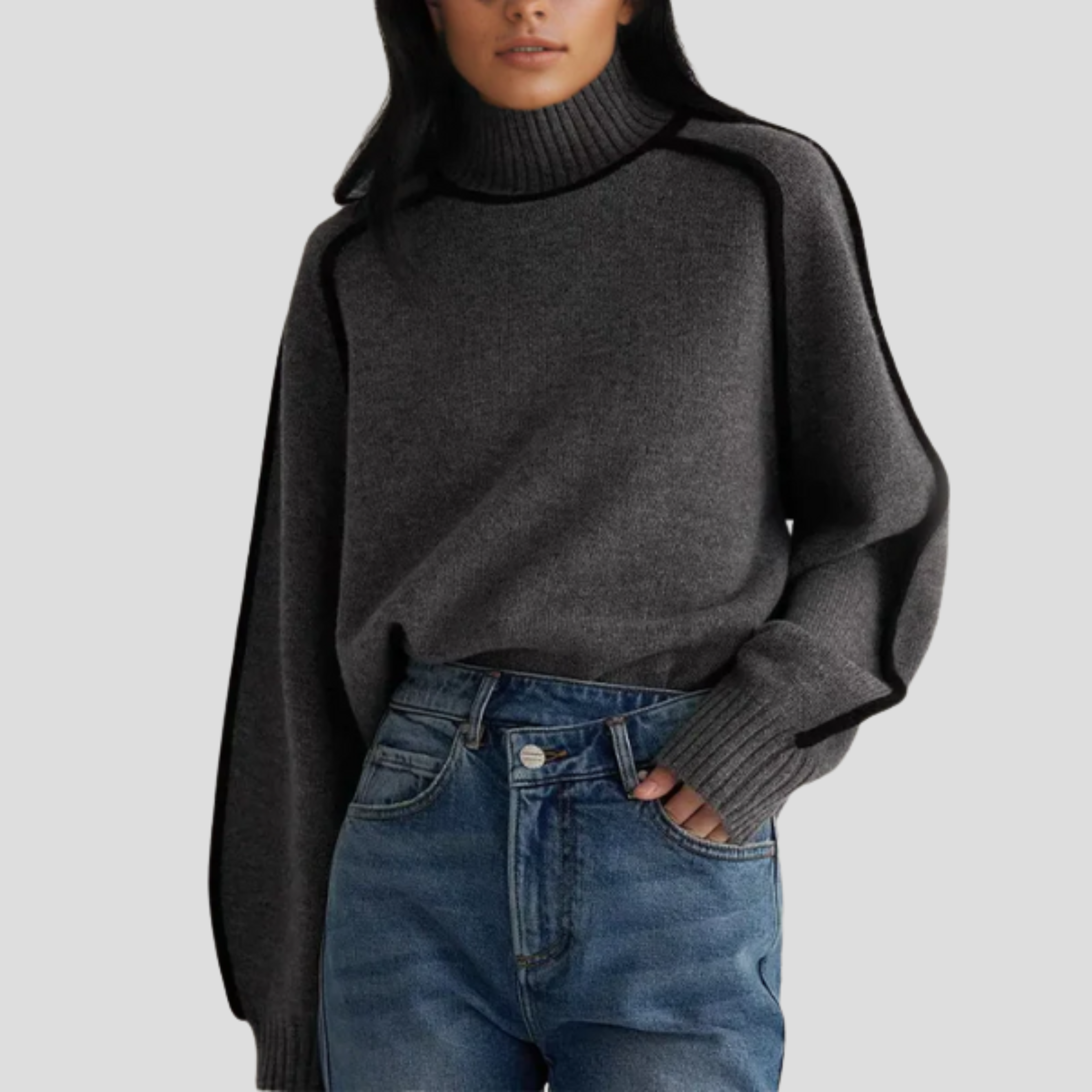 Women Sweater | High Neck Structure & Long Sleeve Form for Daily Use