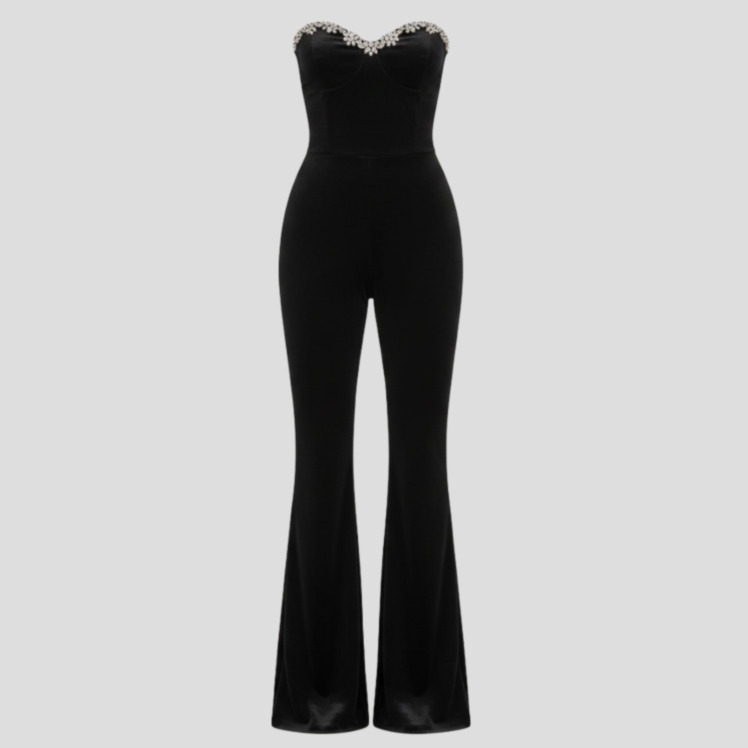 Women Jumpsuit | Sweetheart Neckline & Flared Leg Silhouette for Daily Wear