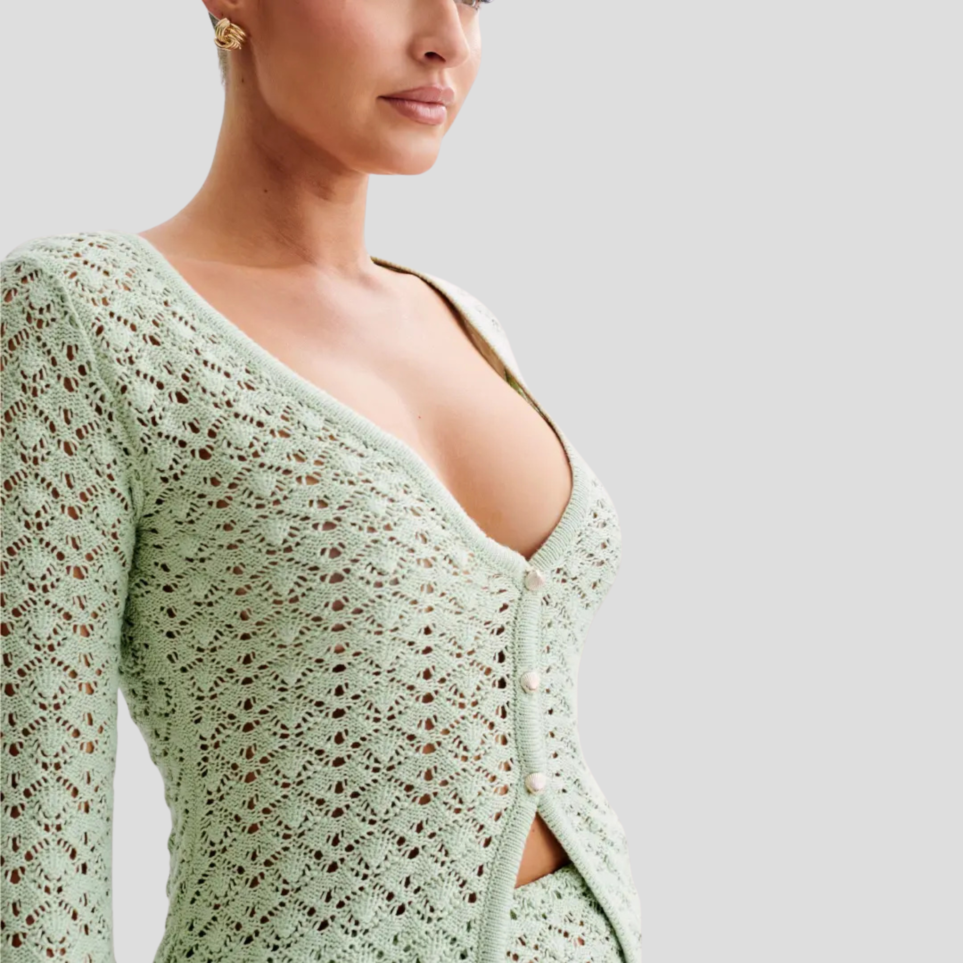 Women Skirt Set | V-Neck Upper Line & Coordinated Split Skirt Form for Seasonal Wear