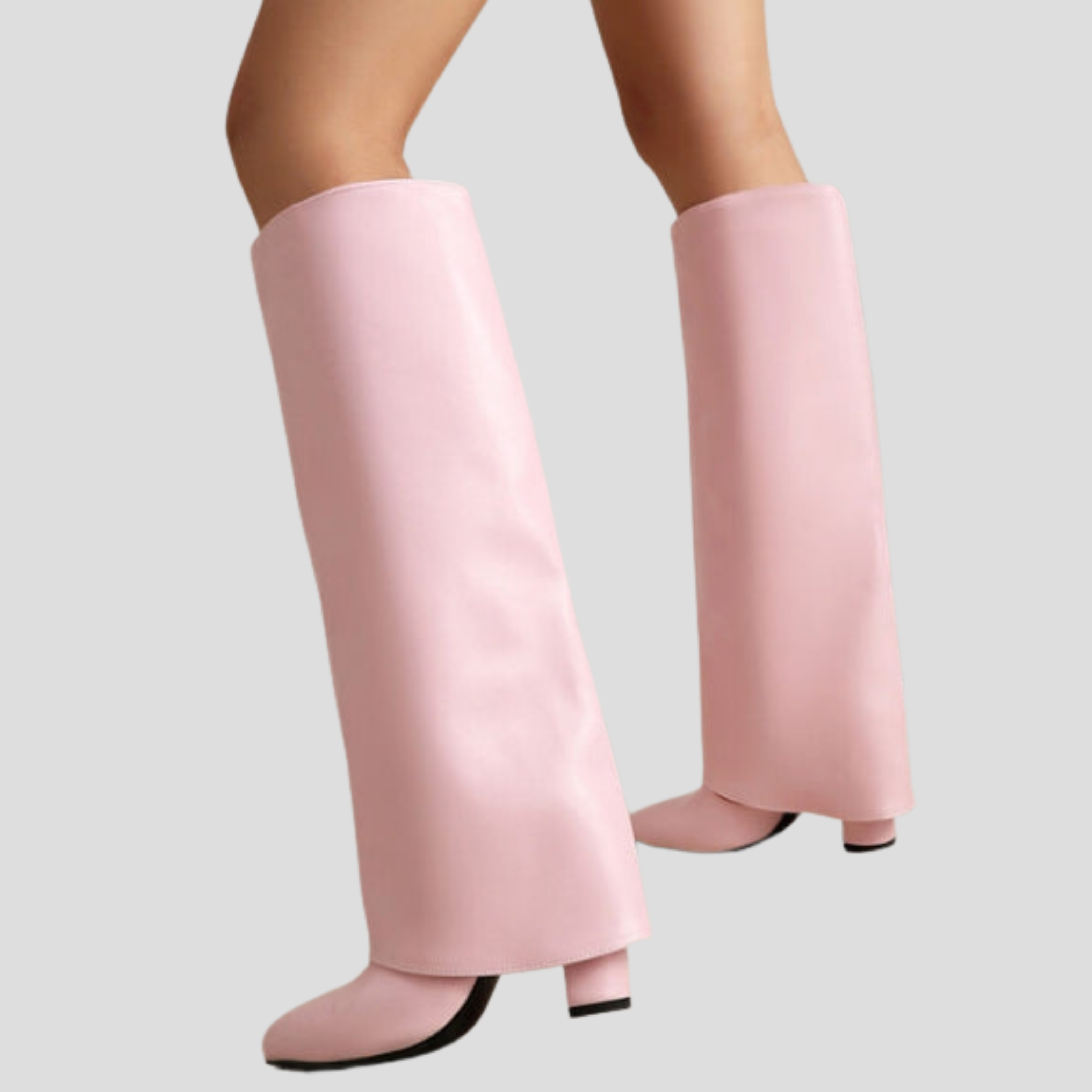 Women Boots | Sculpted Knee-High Form & Square Heel Design for Daily Wear