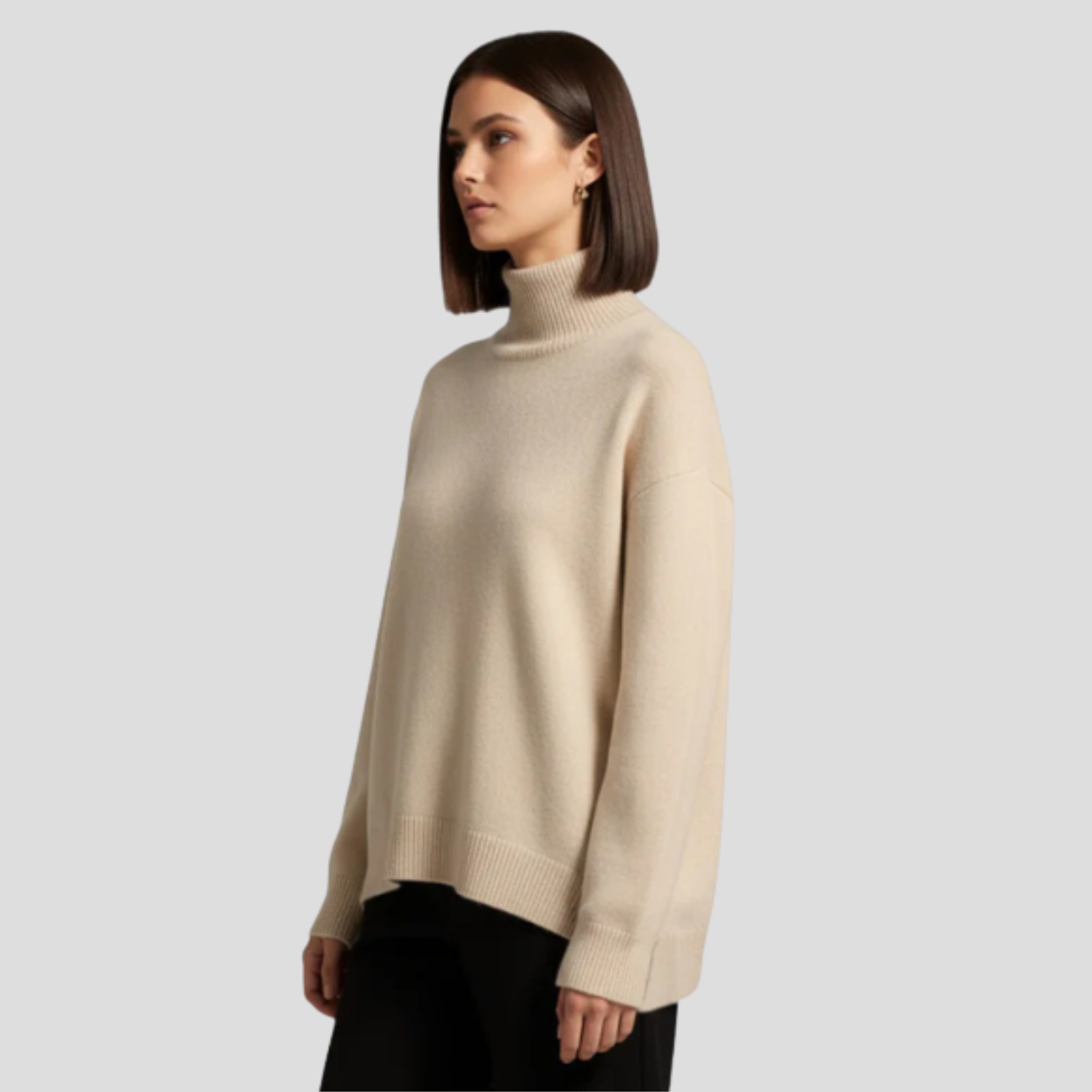 Women Sweater | High Neck Design & Easy Relaxed Fit for Daily Wear