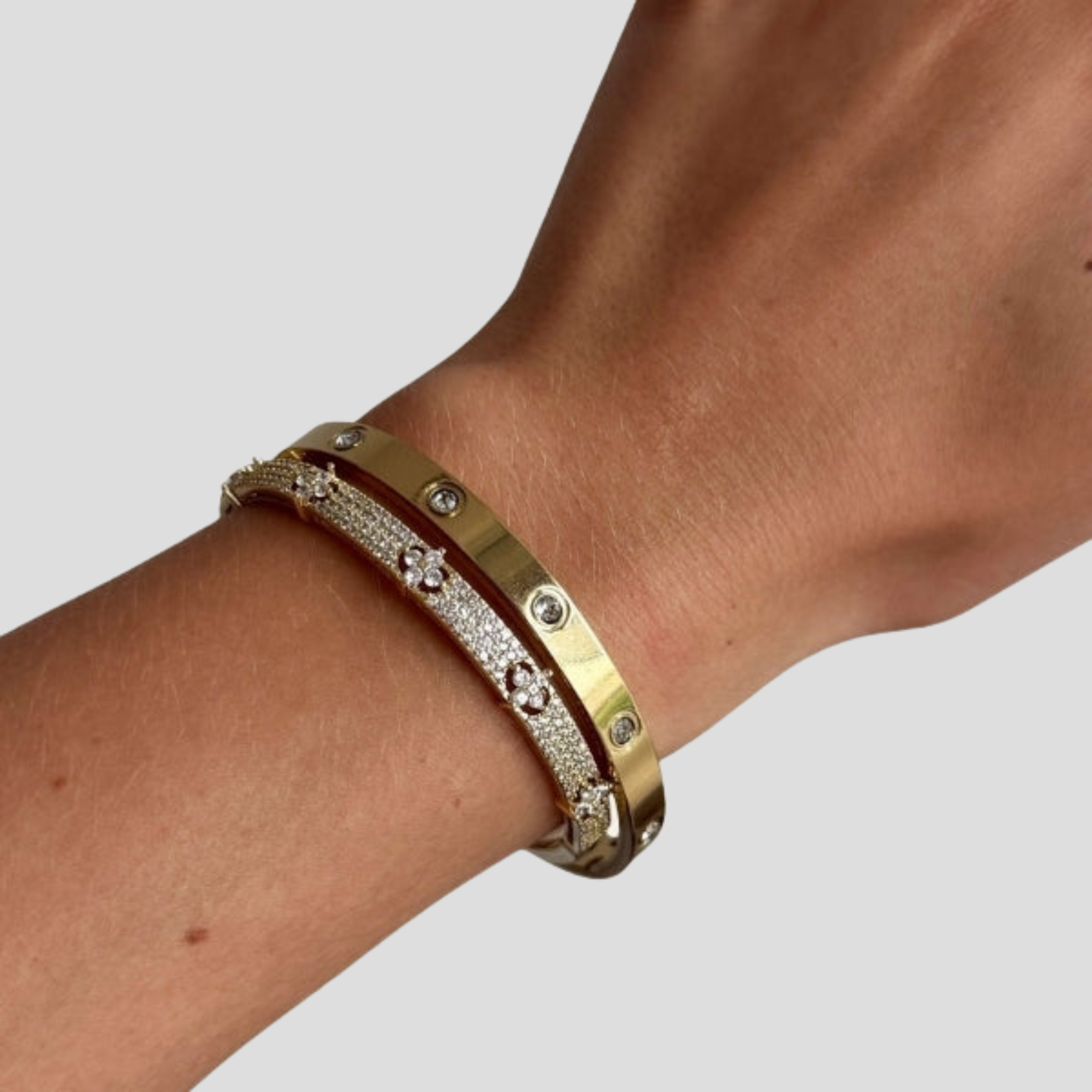 Women Cuff Bracelet | Hinged Form & Pavé Panel Structure for Daily and Evening Styling
