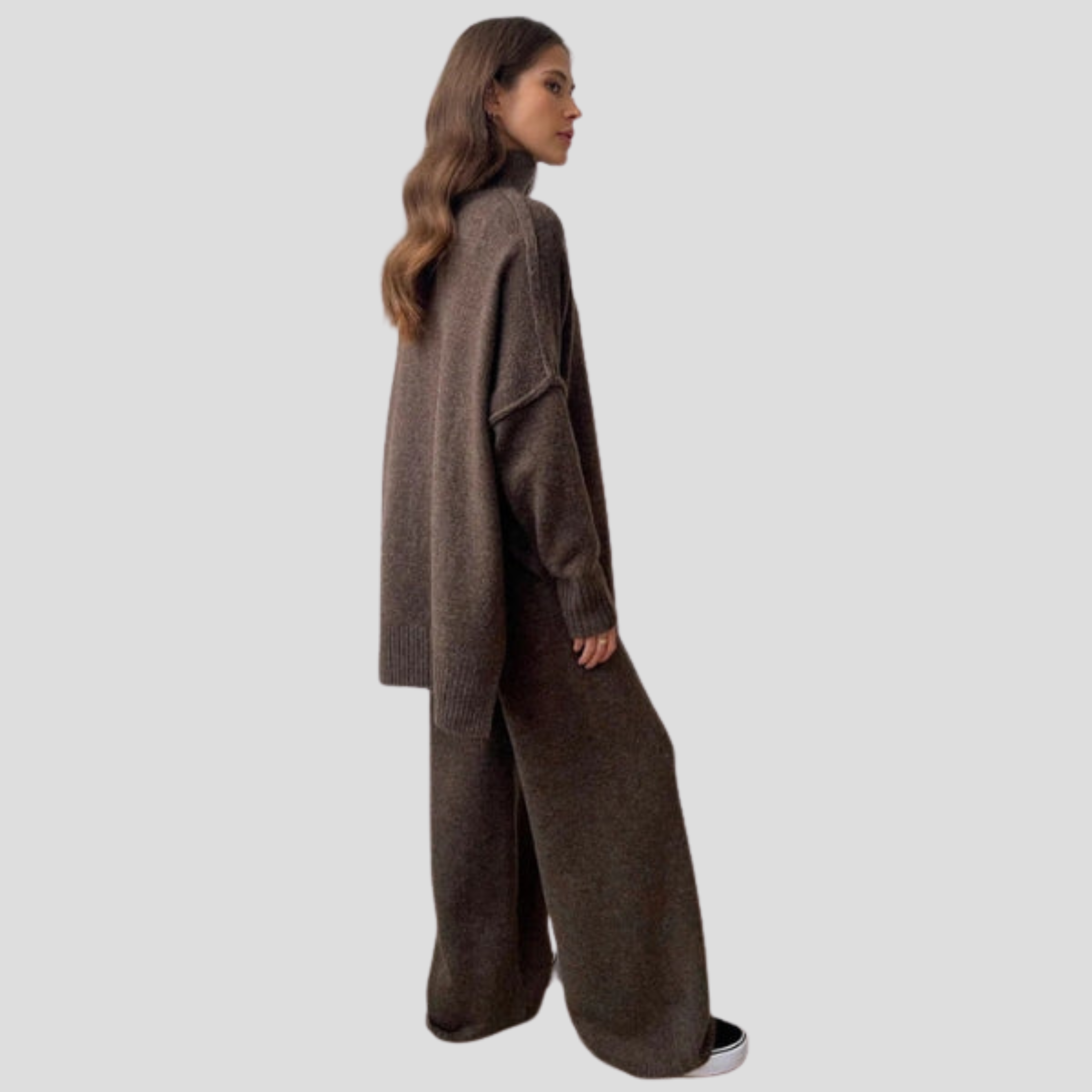 Women Knitwear Set | Coordinated Upper Form & Relaxed Lower Alignment for Daily Wear