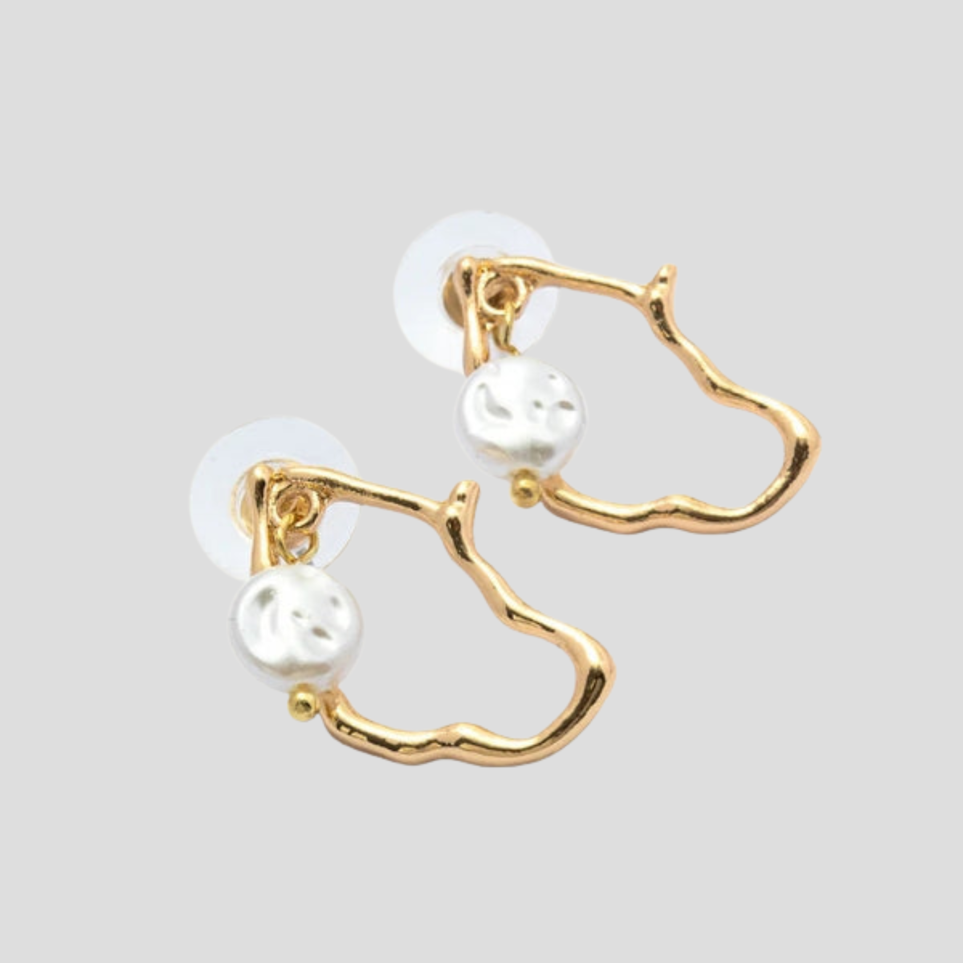 Women Hoop Earrings | Organic Open Frame & Bead Charm Detail for Daily and Occasion Styling