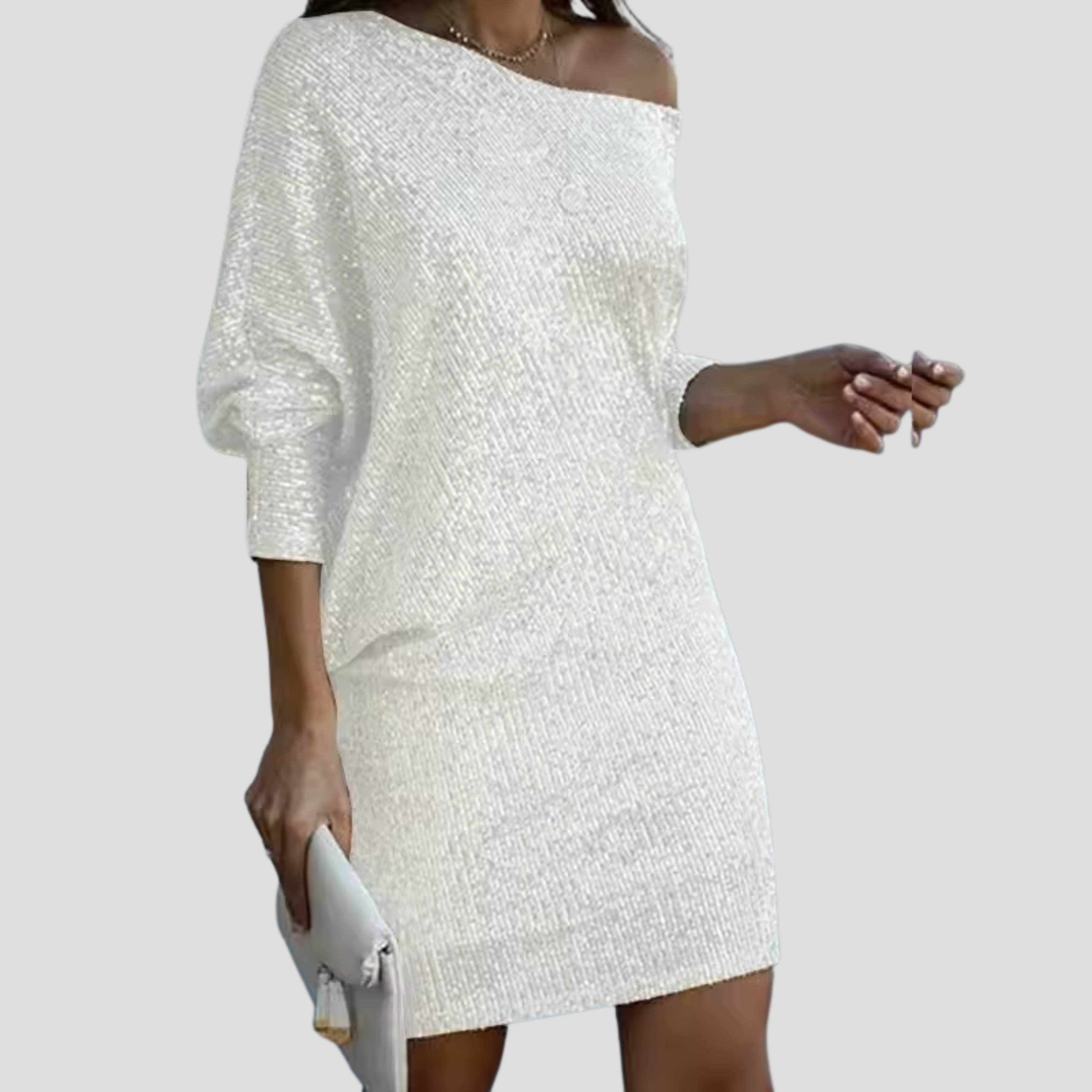 Women Mini Dress | Off-Shoulder Neckline & Relaxed Hem Silhouette for Daily Wear