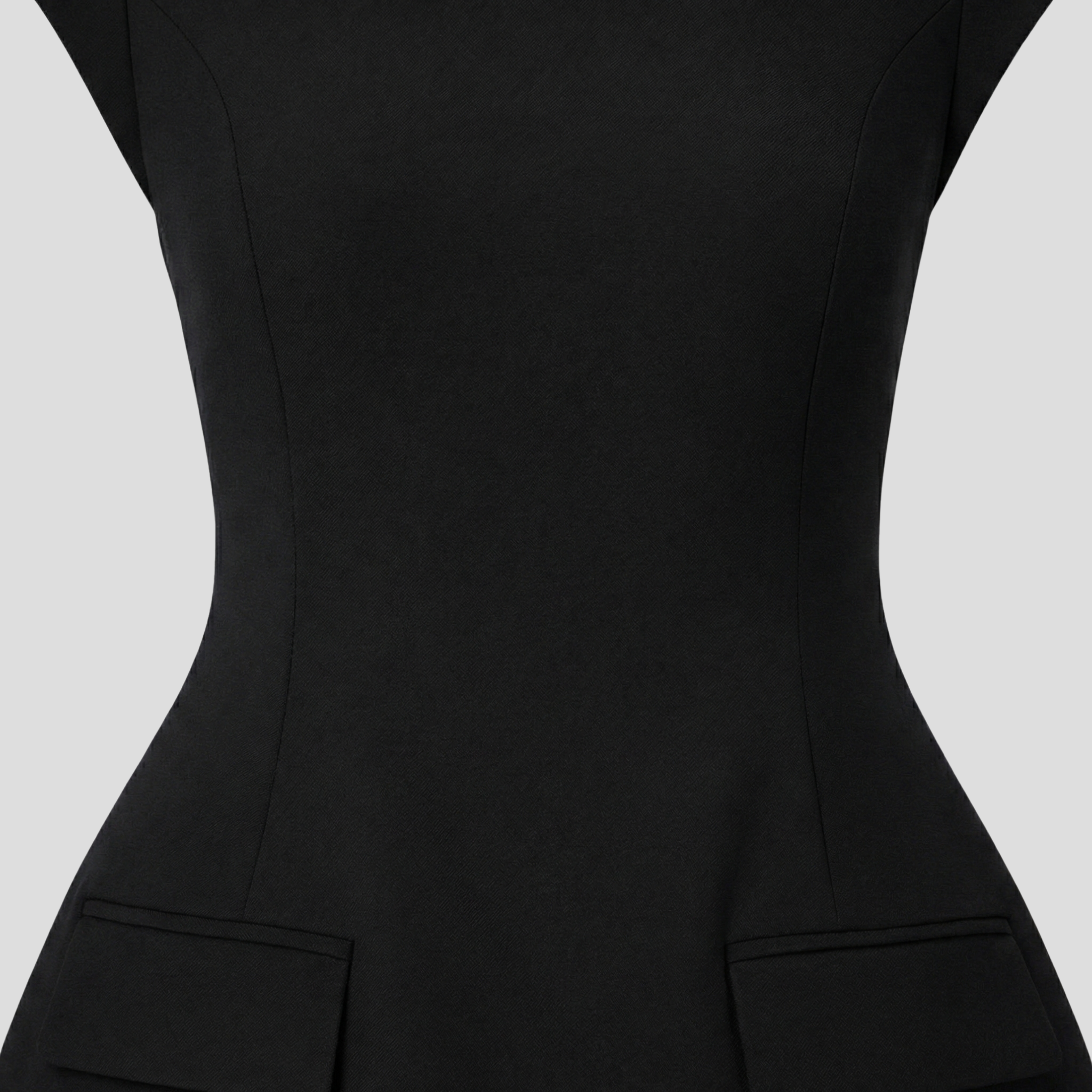 Women Mini Dress | Cap Sleeve Detail & Structured Pocket Flap Silhouette for Evening Wear