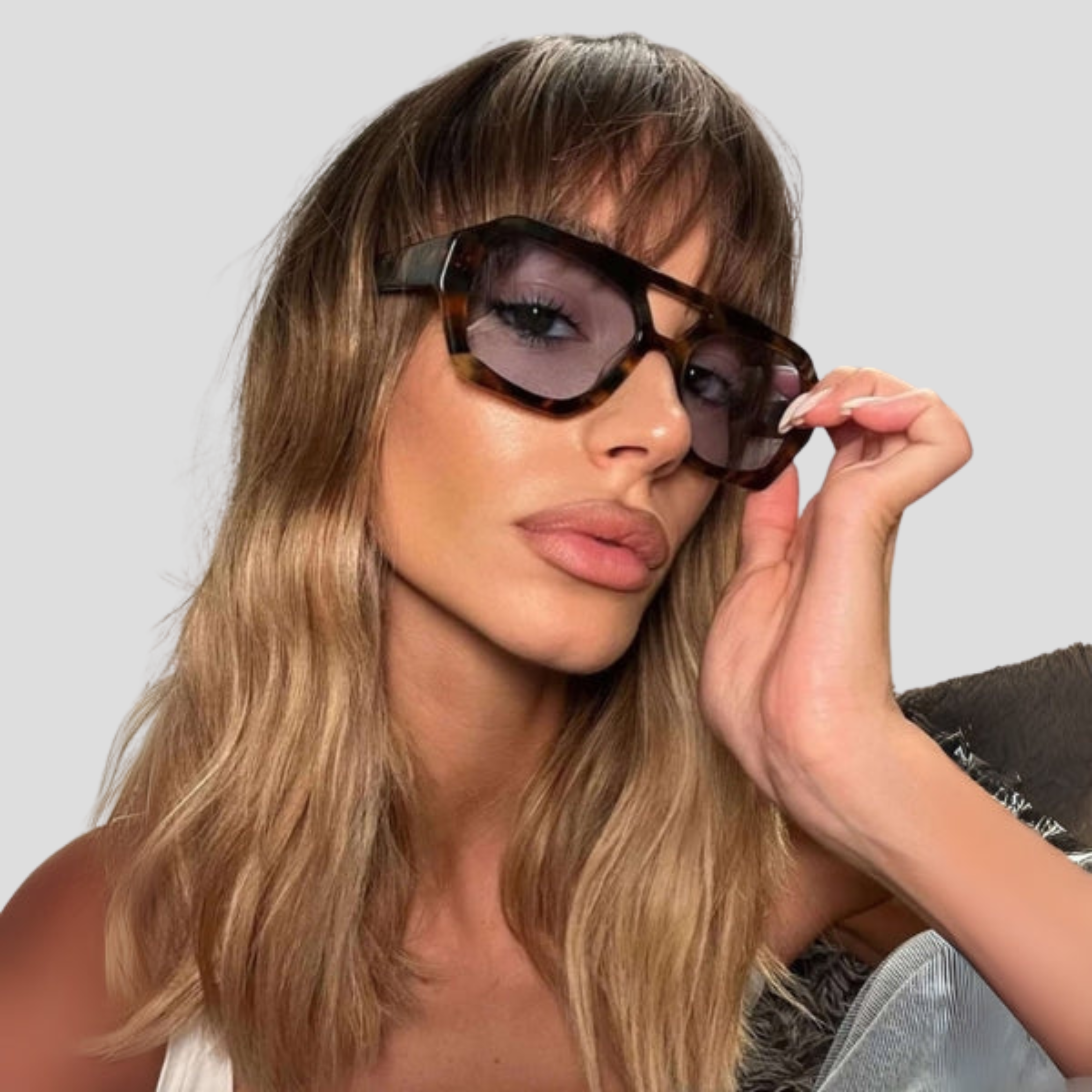 Women Sunglasses | Geometric Frame Shape & Oversized Lens Silhouette for Daily Wear