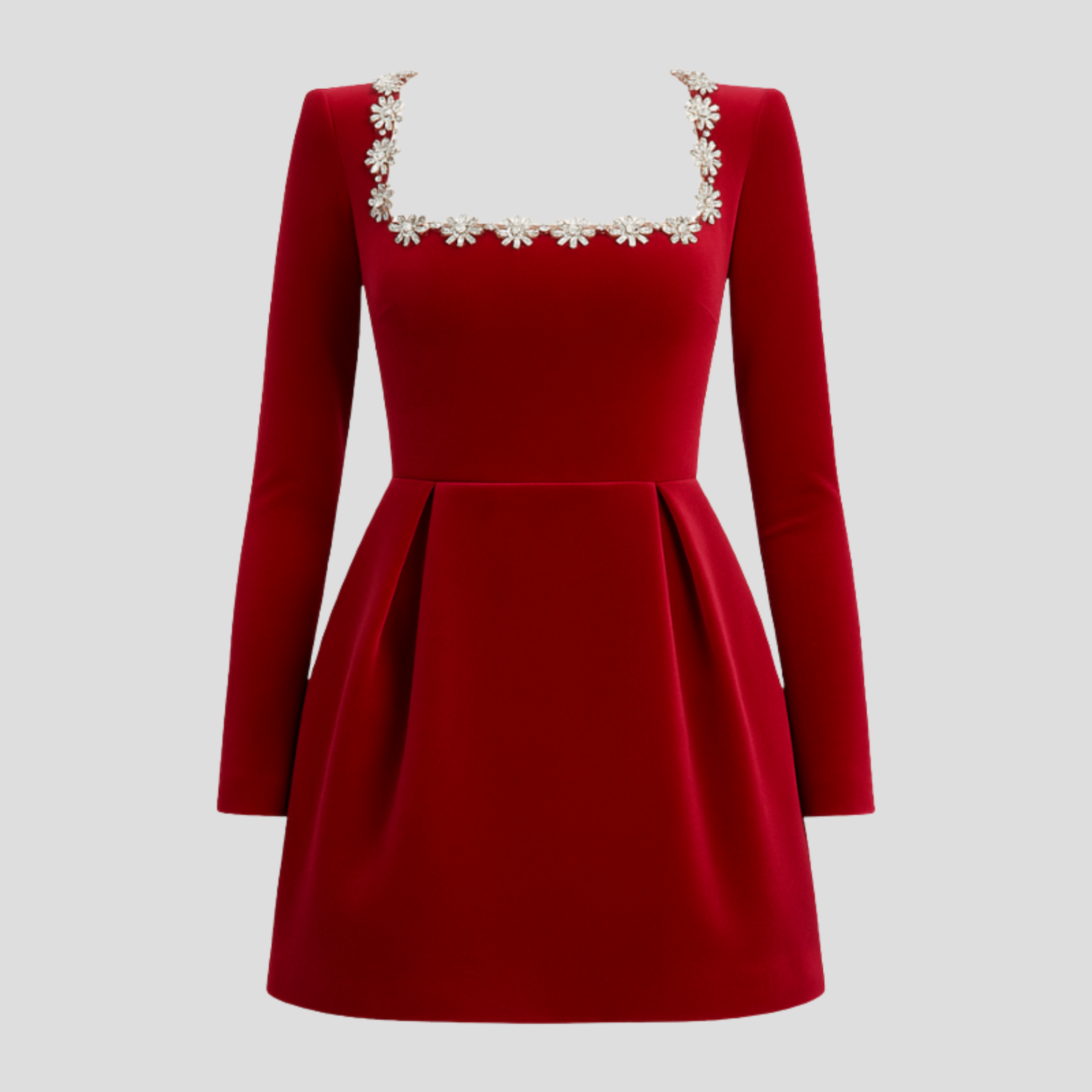 Women Cocktail Dress | Square Neckline Detail & Embellished Structured Silhouette for Evening Wear