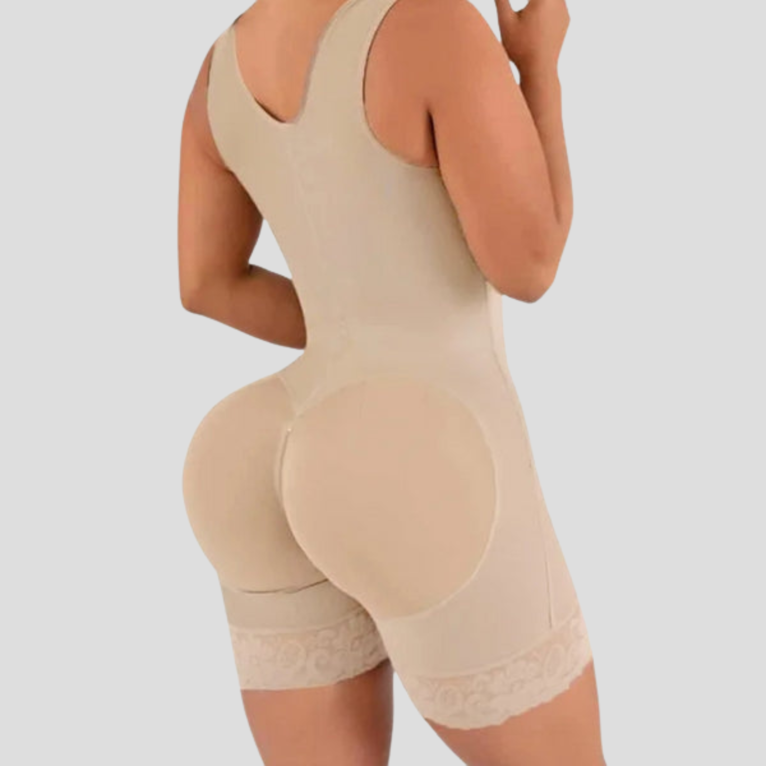 Women Sculpting Bodysuit | Hook-Front Closure & Full-Length Structured Silhouette for Layering