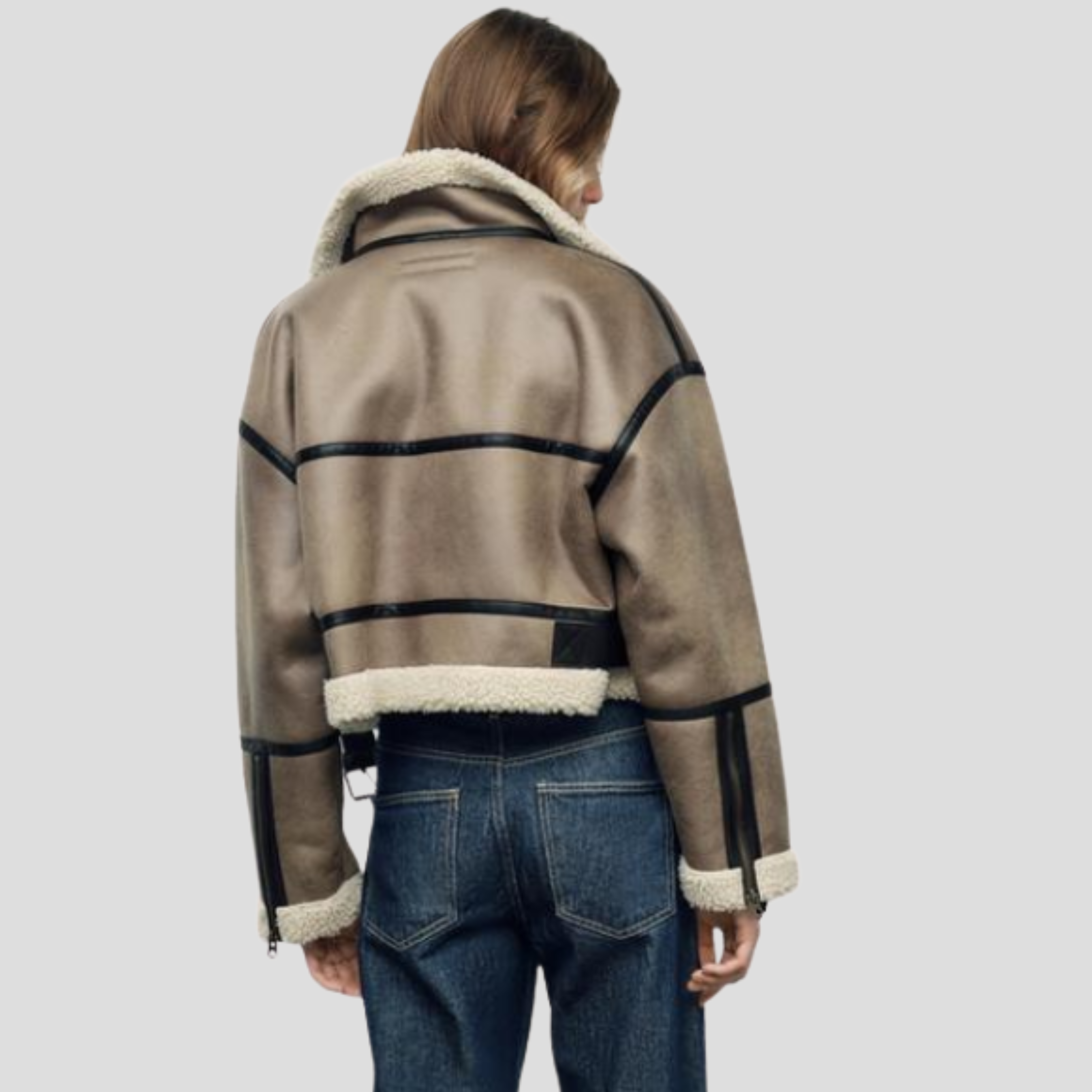 Women Jacket | Aviator Silhouette & Wide Collar Design for Daily Wear