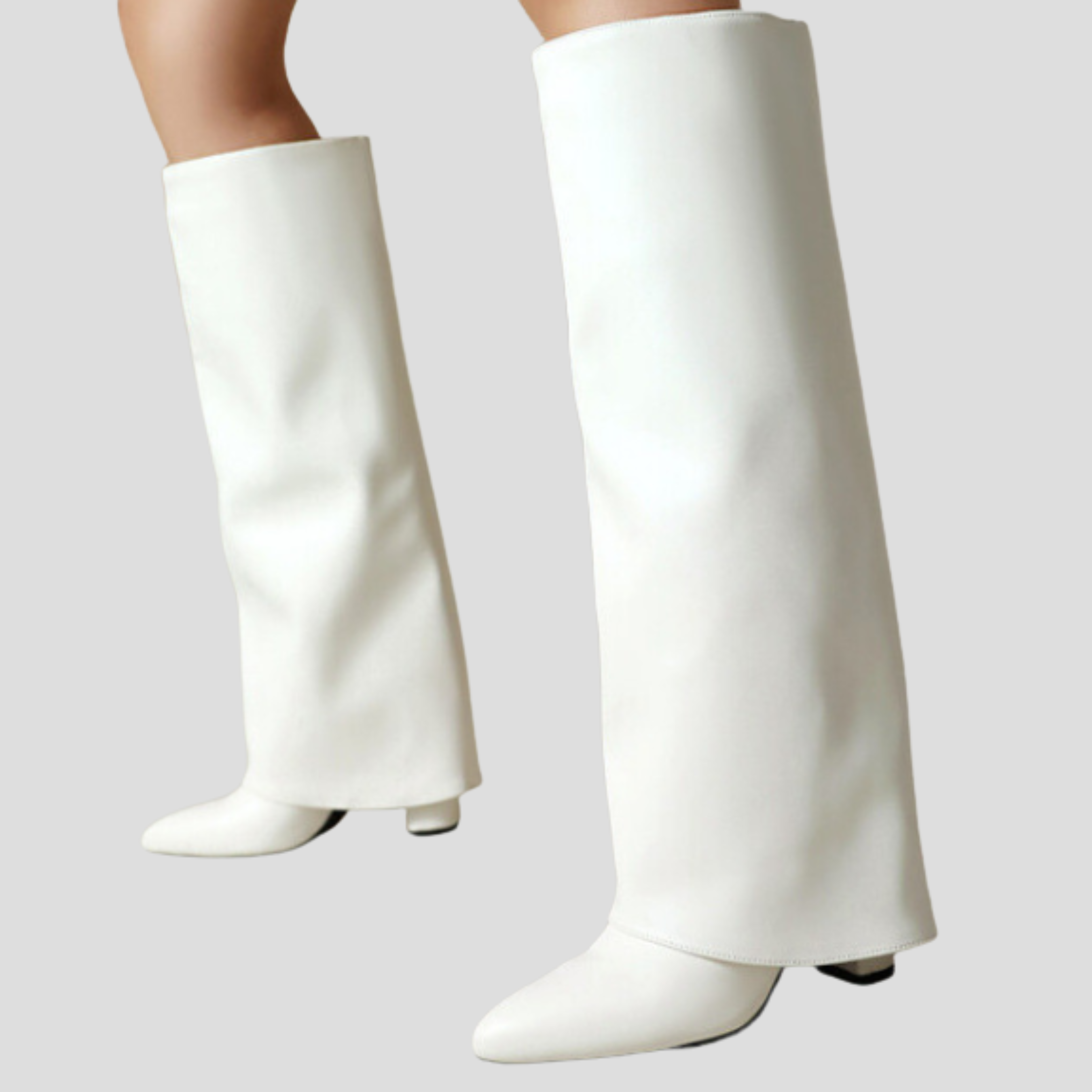 Women Boots | Sculpted Knee-High Form & Square Heel Design for Daily Wear