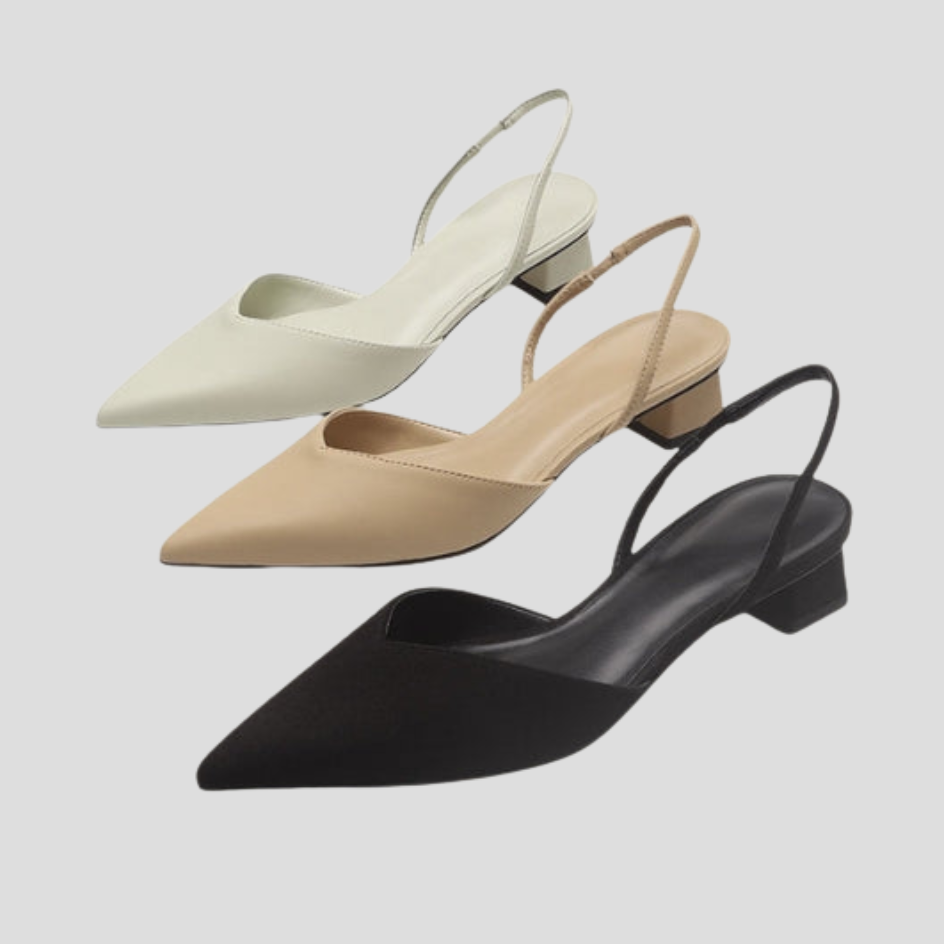 Women Heel | Slingback Strap Design & Pointed Toe Block Silhouette for Daily Wear