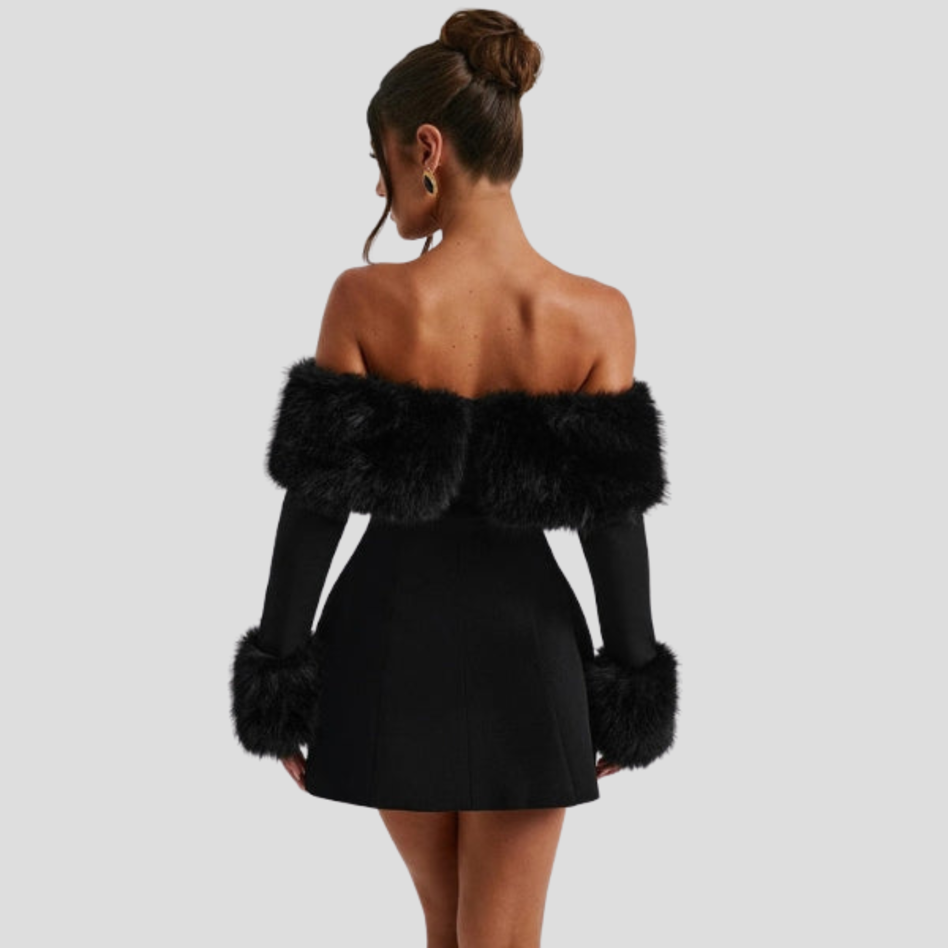 Women Mini Dress | Off-Shoulder Neckline & Defined Trim Silhouette for Evening Wear