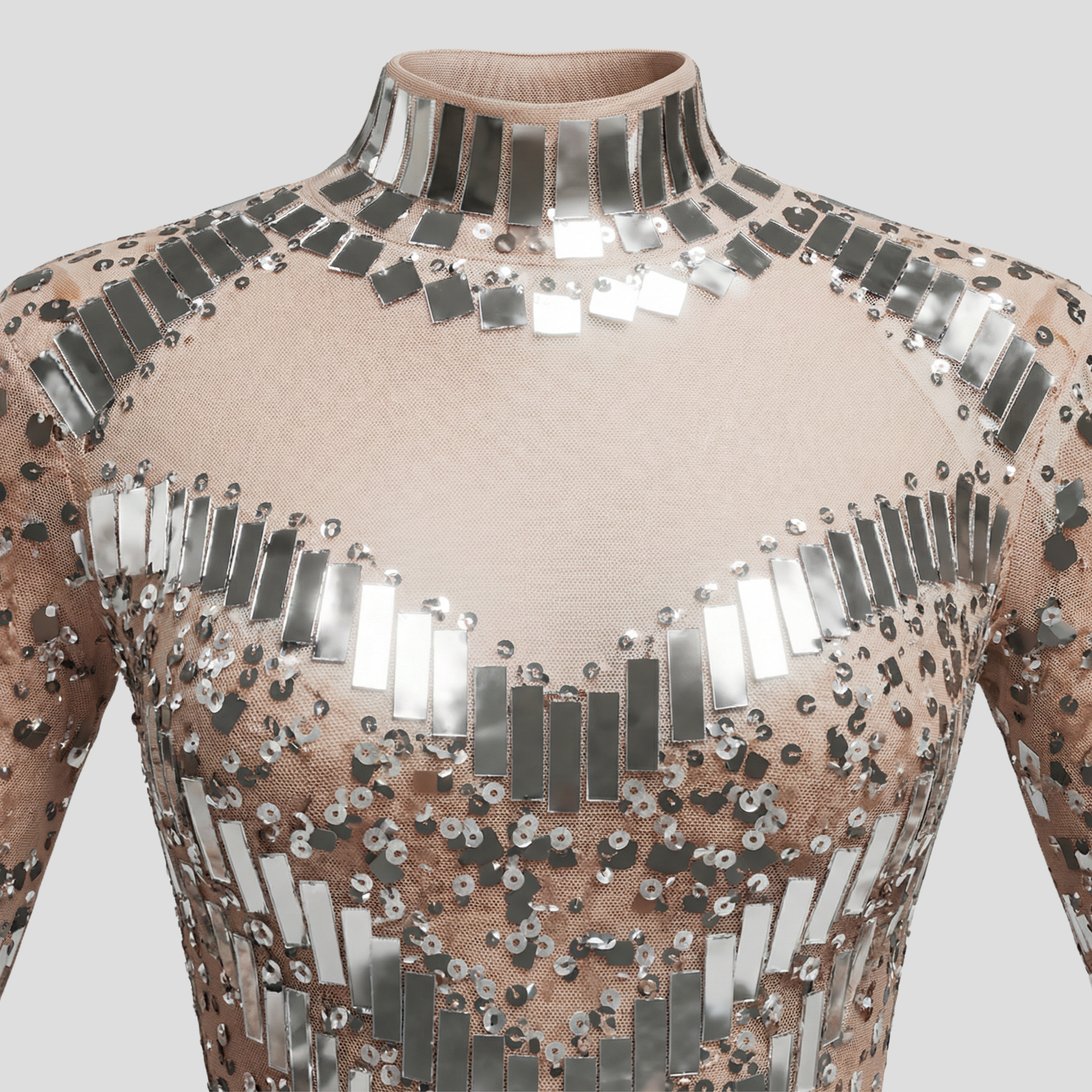 Women Sequin Dress | Long Sleeve Silhouette & Fitted Evening Profile for Occasion Wear