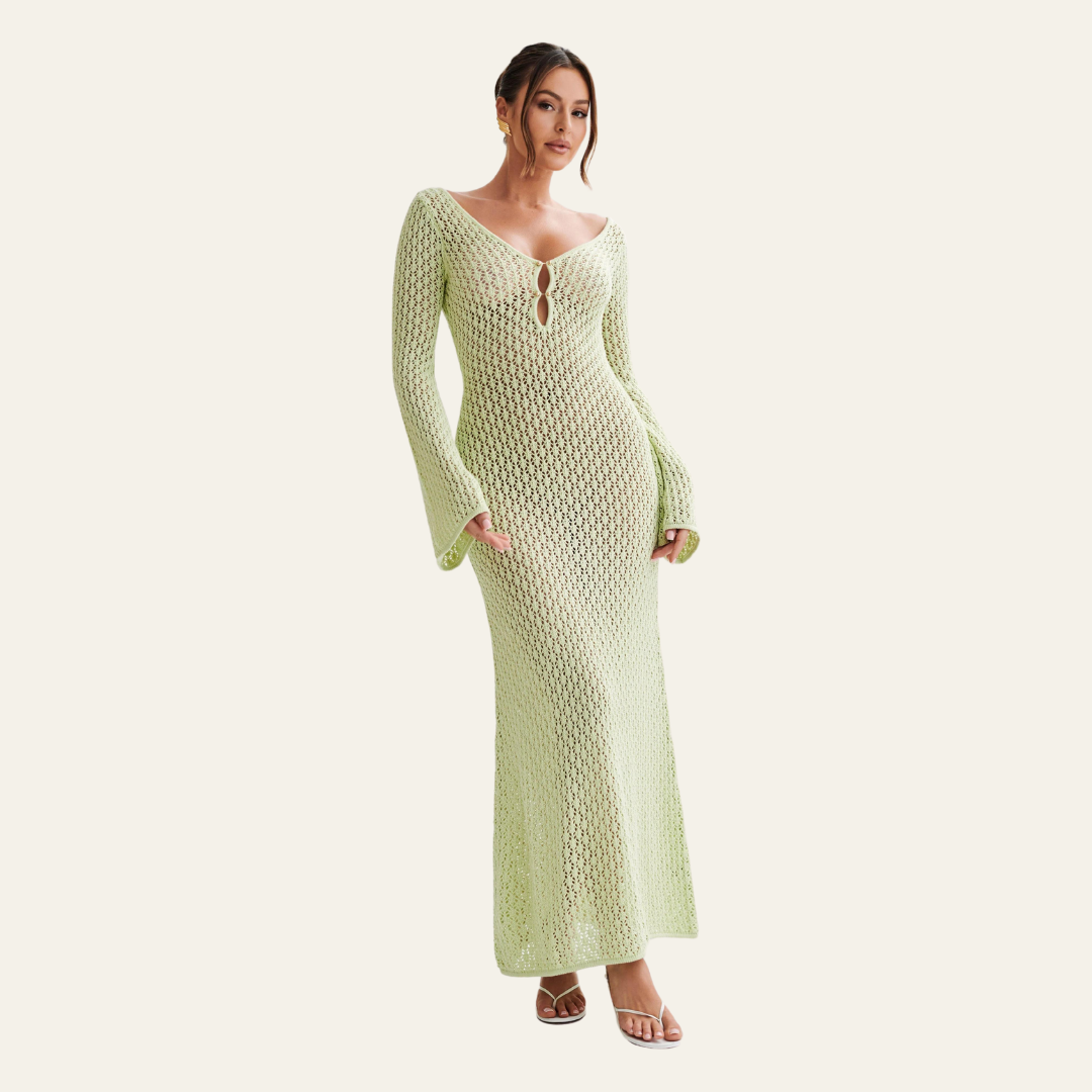 The St. Moritz Crochet Beach Maxi Dress