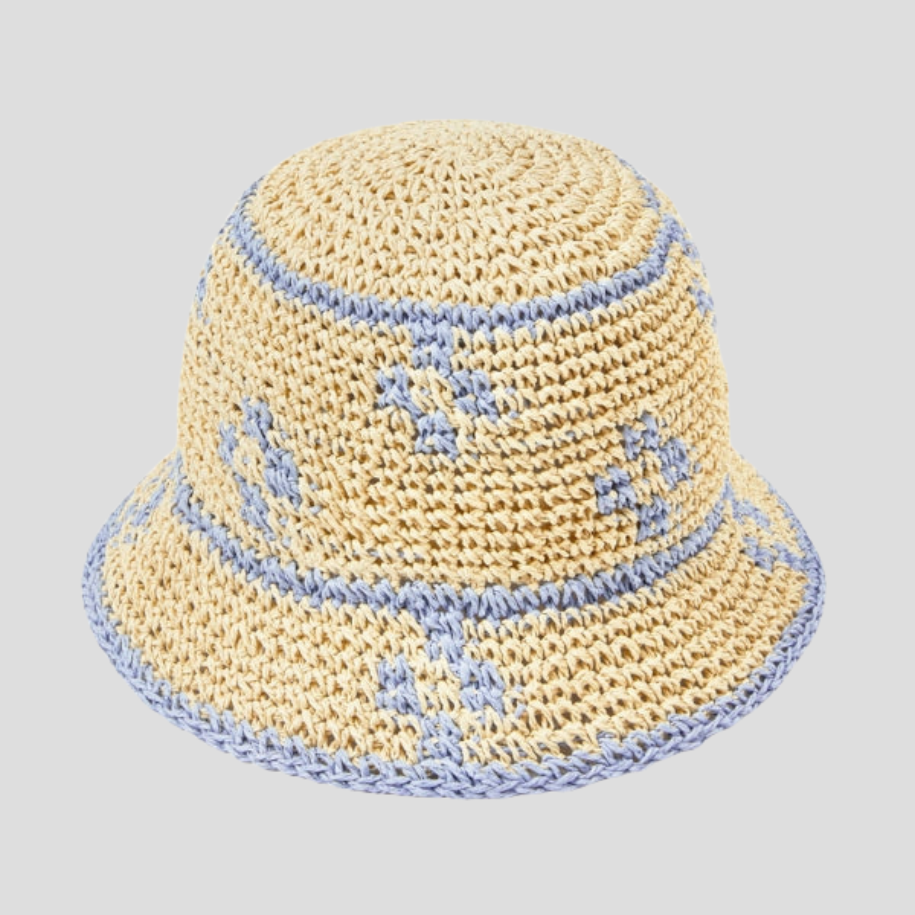 Women Bucket Hat | Two-Tone Woven Pattern & Structured Brim Silhouette for Summer Wear
