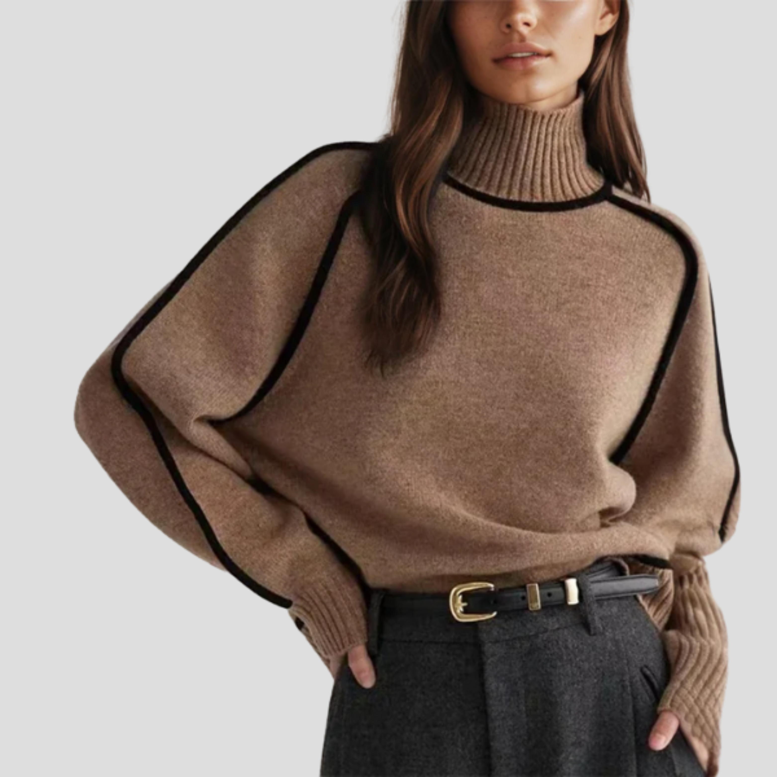 Women Sweater | High Neck Structure & Long Sleeve Form for Daily Use