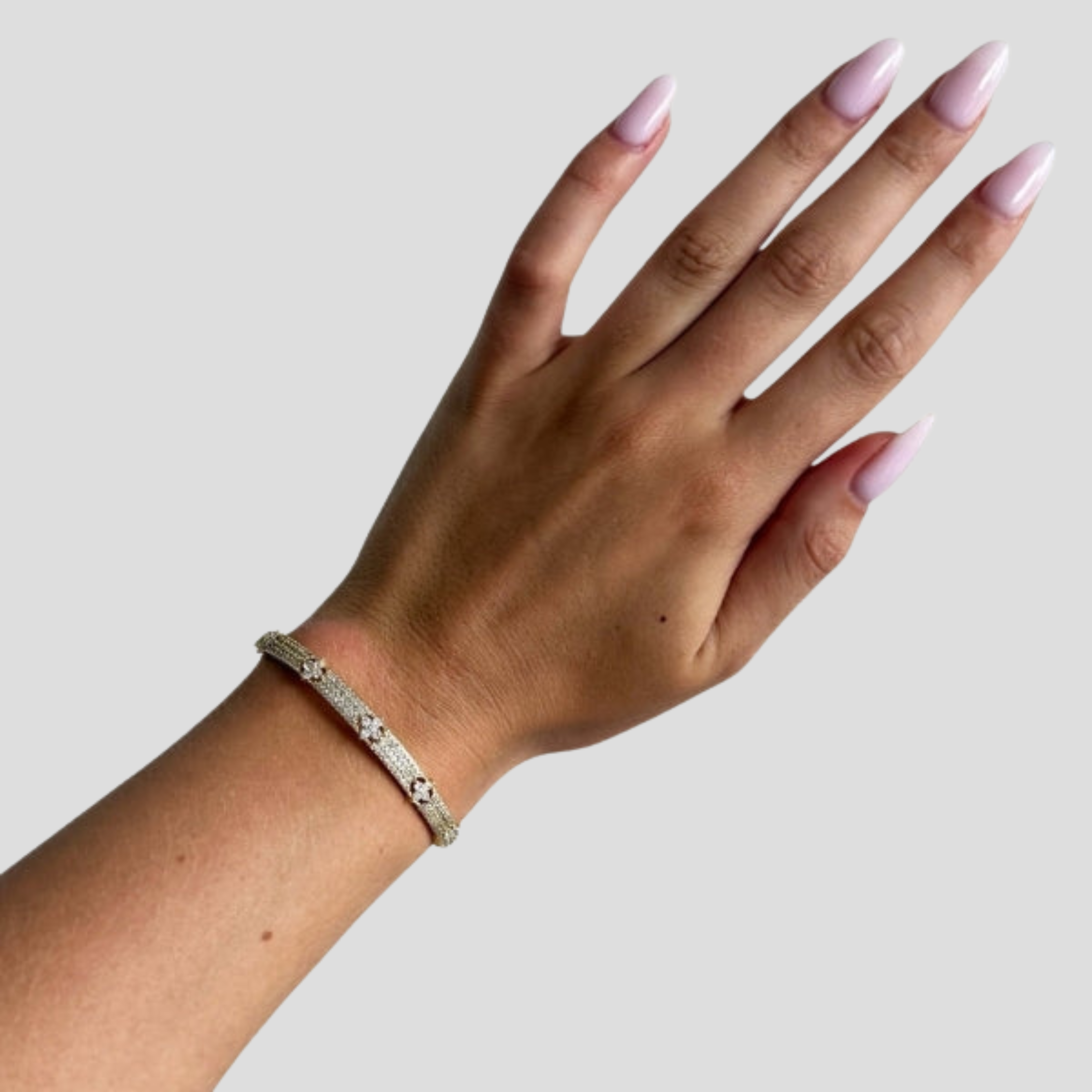 Women Cuff Bracelet | Hinged Form & Pavé Panel Structure for Daily and Evening Styling