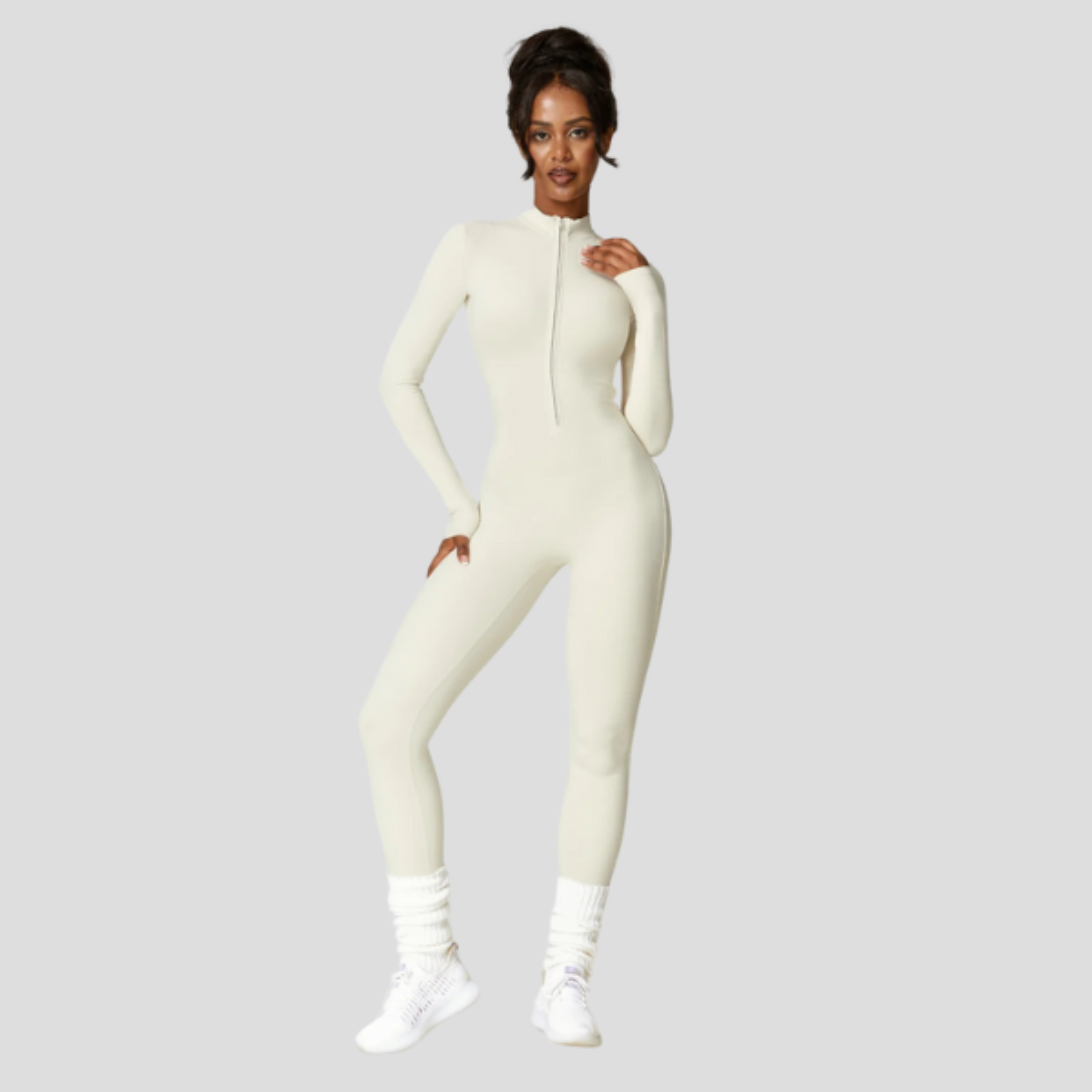 Women Jumpsuit | High Neck Zip Design & Streamlined Silhouette for Daily Wear