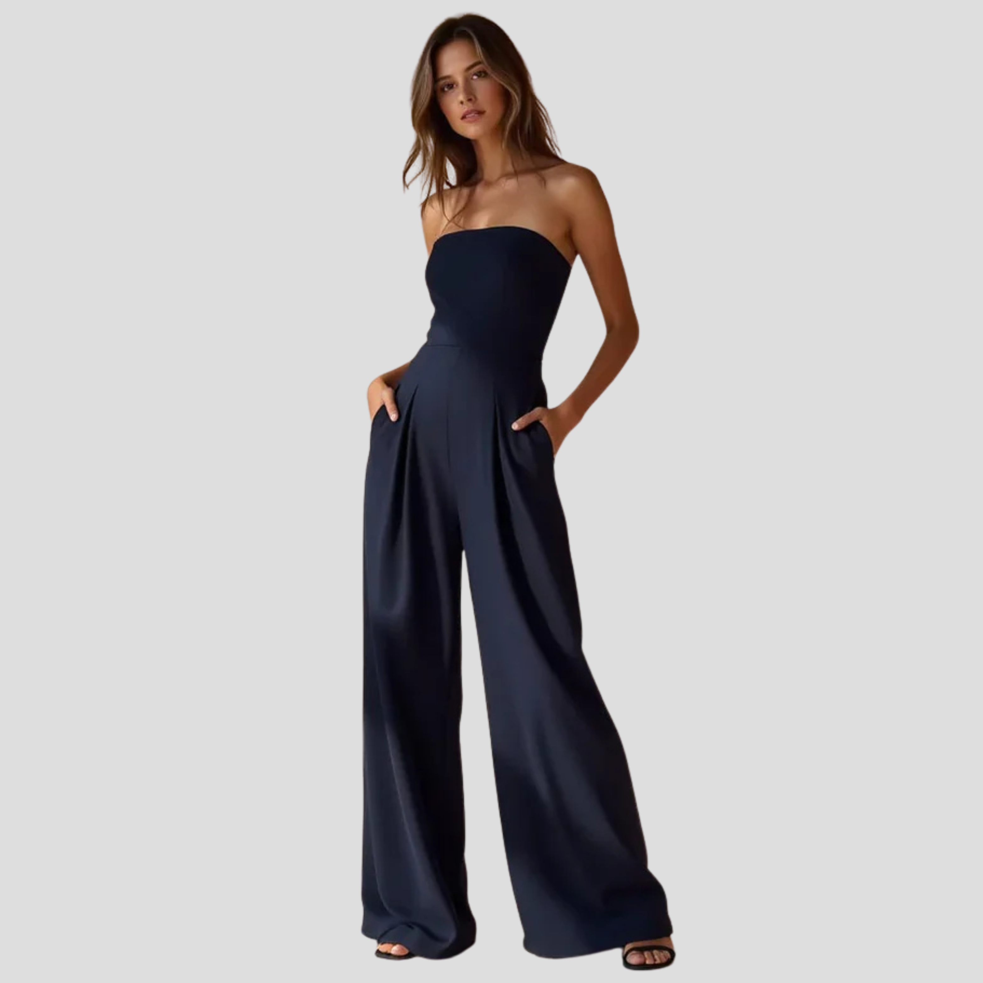 Women Jumpsuit | Strapless Silhouette & Straight Leg Design for Daily Wear