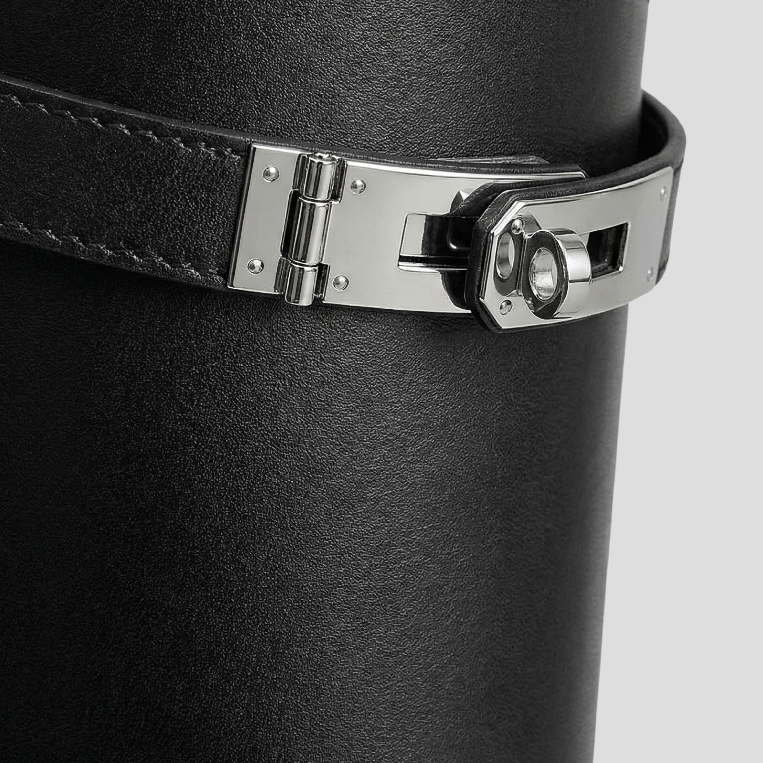 Women Boots | Knee-High Form & Buckle Detail with Rounded Toe Structure