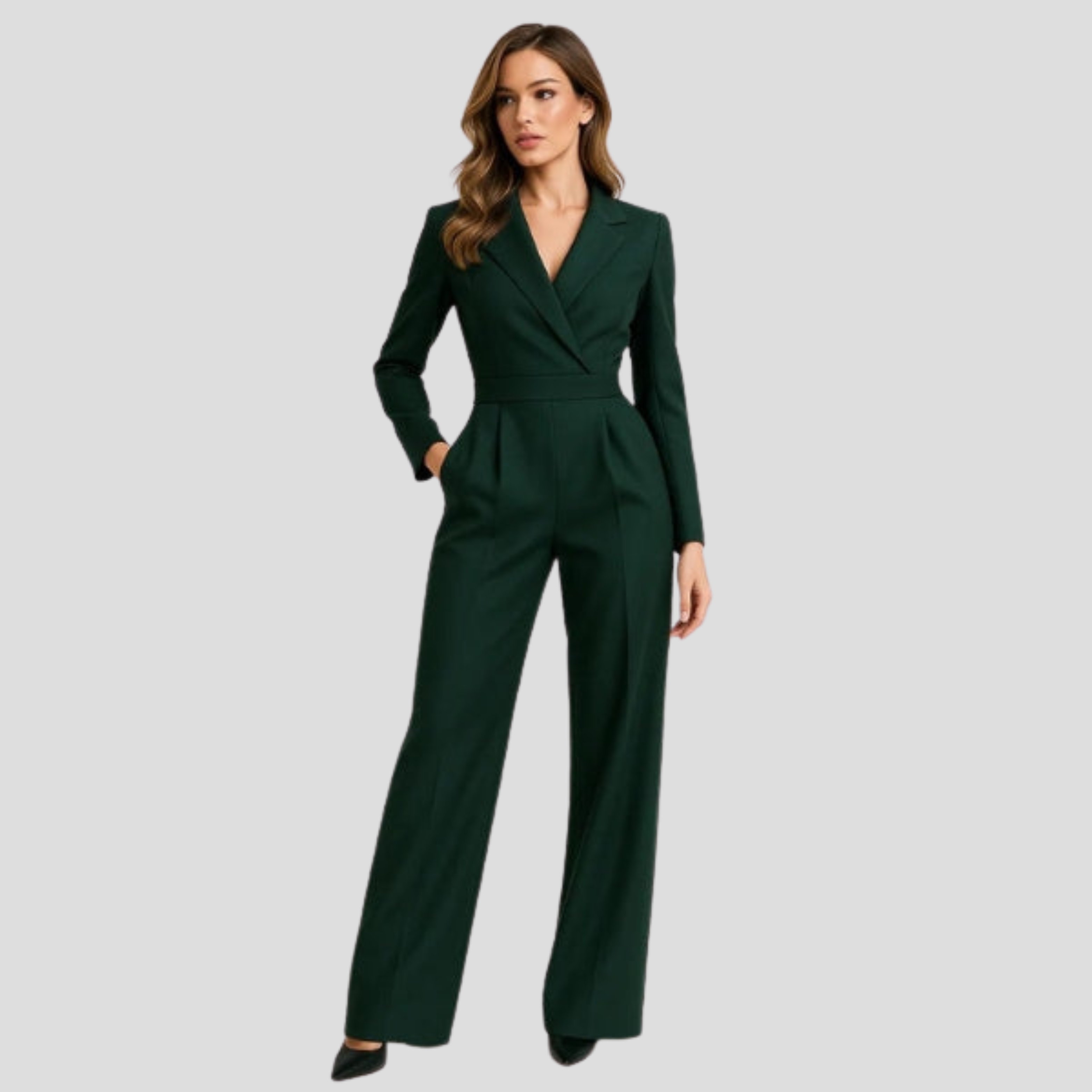 Women Jumpsuit | V-Neck Shape & Wide Leg Silhouette for Daily Wear