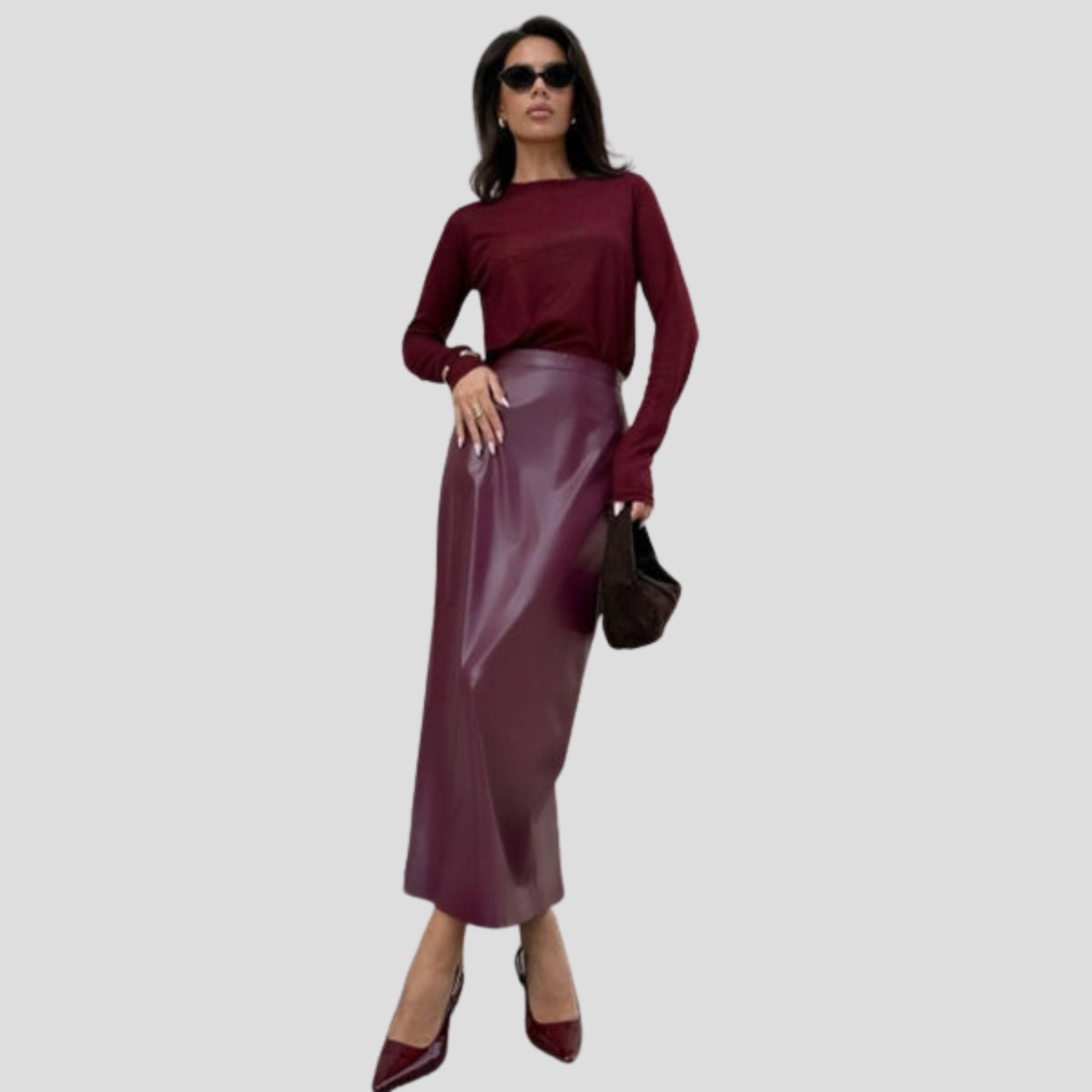 Women Midi Skirt | High-Waist Structure & Straight Silhouette for Daily Wear