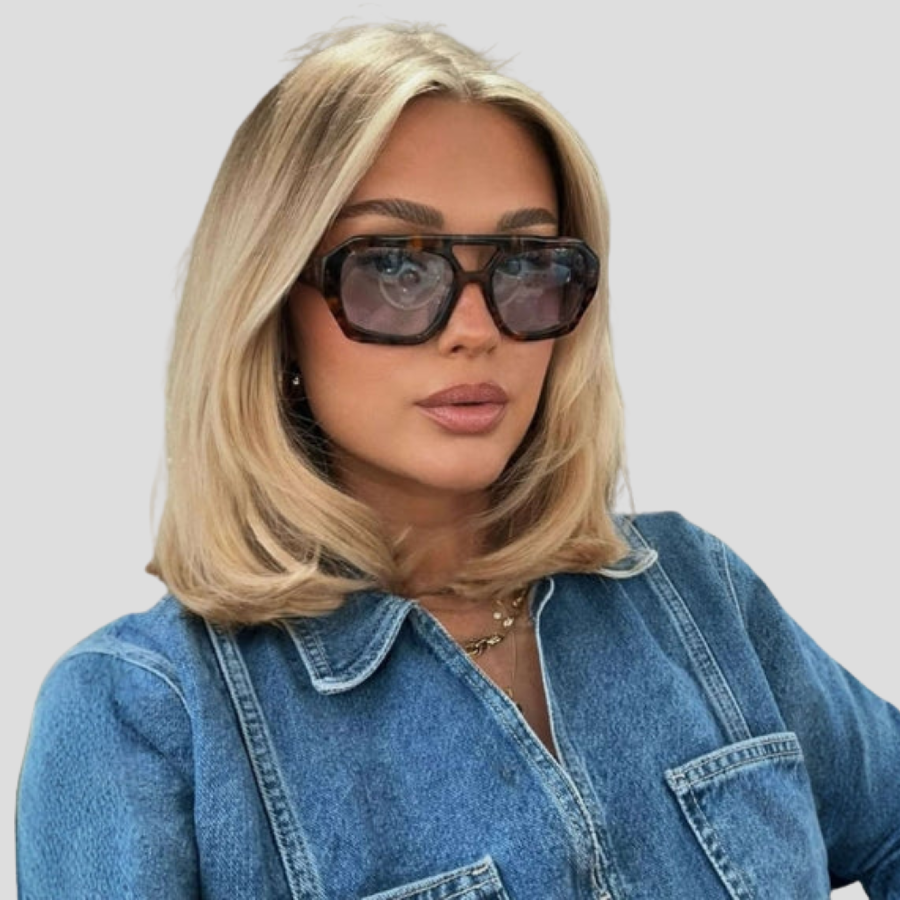 Women Sunglasses | Geometric Frame Shape & Oversized Lens Silhouette for Daily Wear