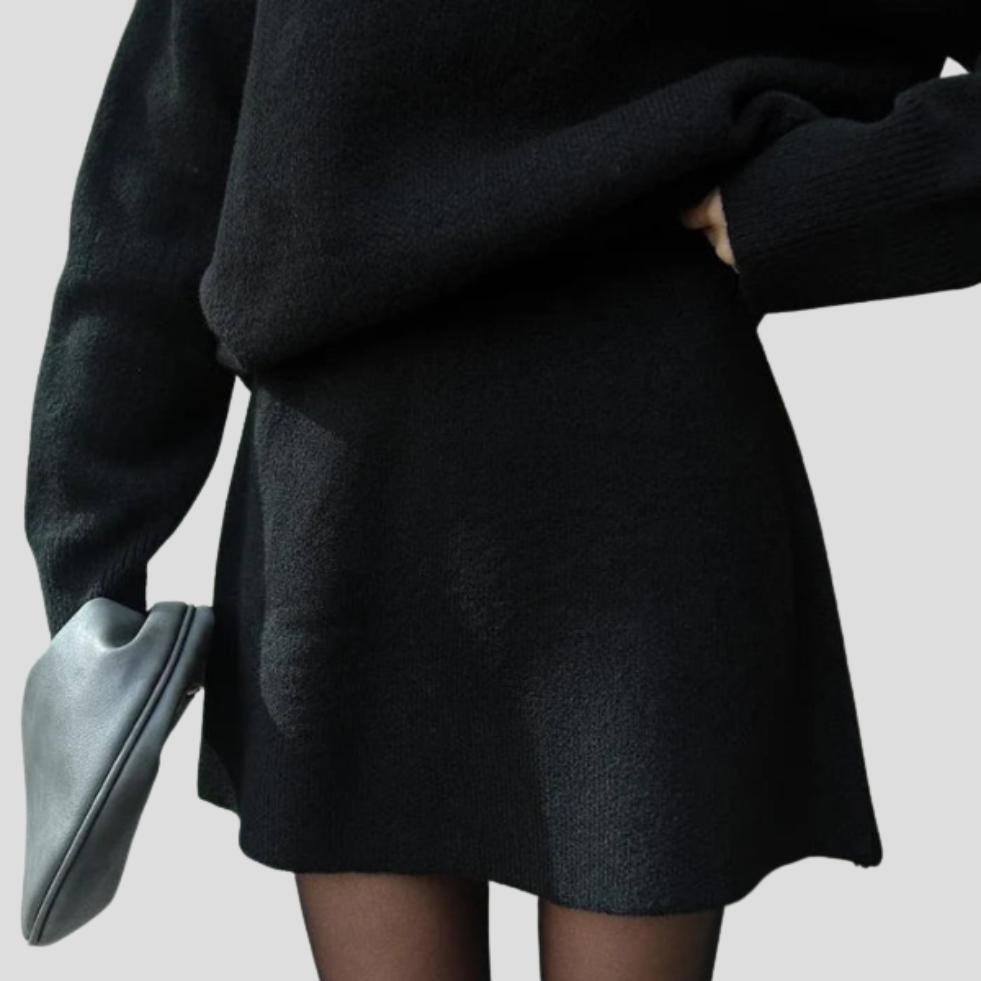 Women Knit Set | Crew Neck Upper Form & Streamlined Skirt Alignment for Daily Wear
