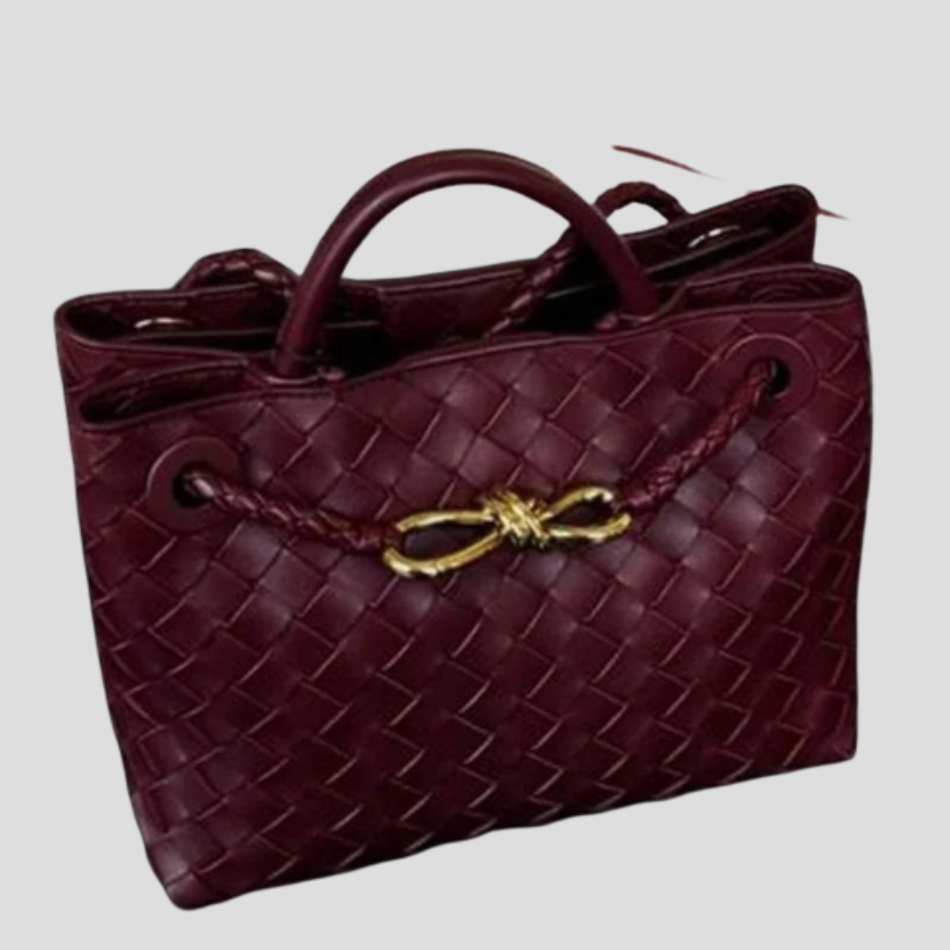 Women Bag | Woven Surface Design & Knot Detail Tote Silhouette for Daily Wear