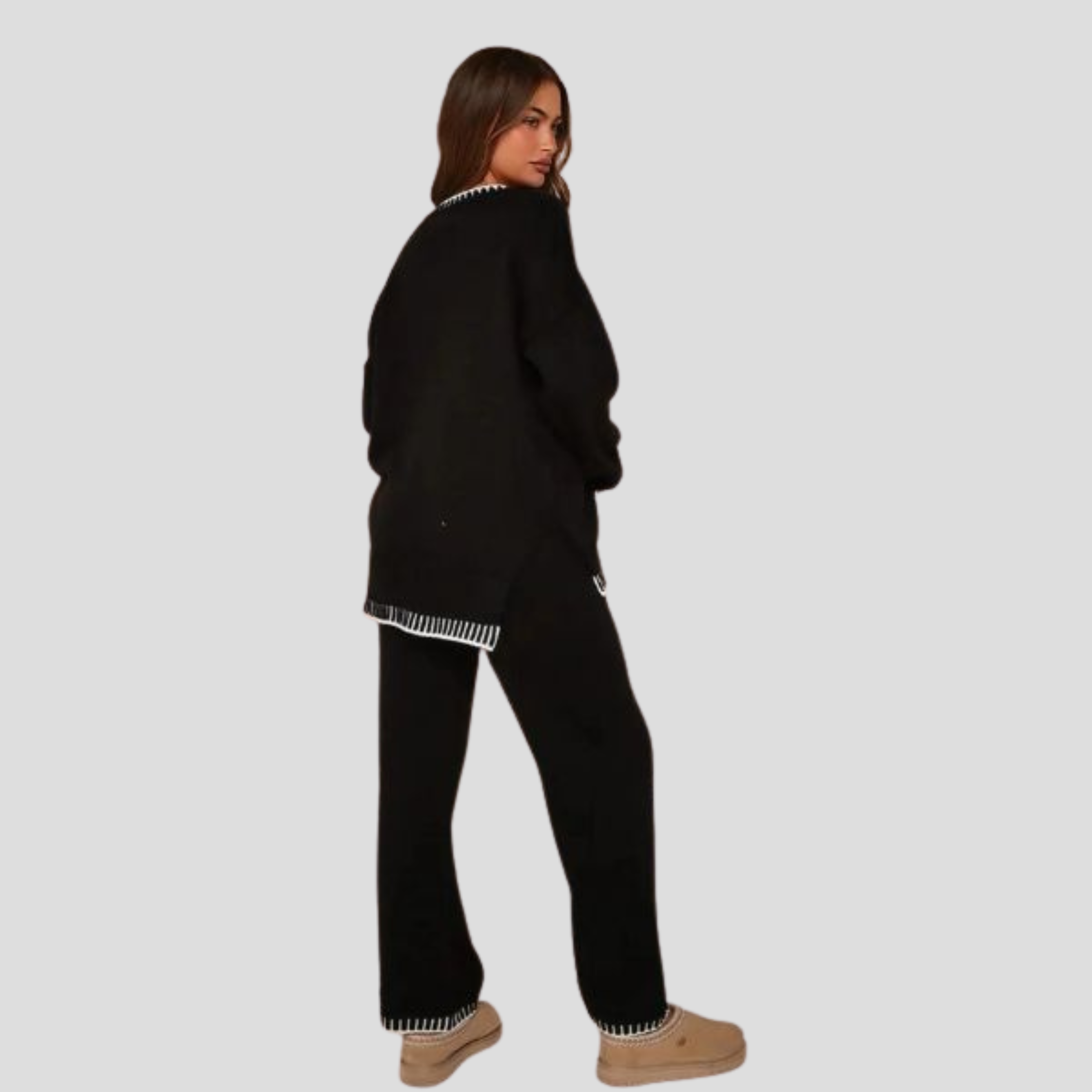 Women Lounge Set | Coordinated Upper Form & Straight Lower Alignment for Daily Wear