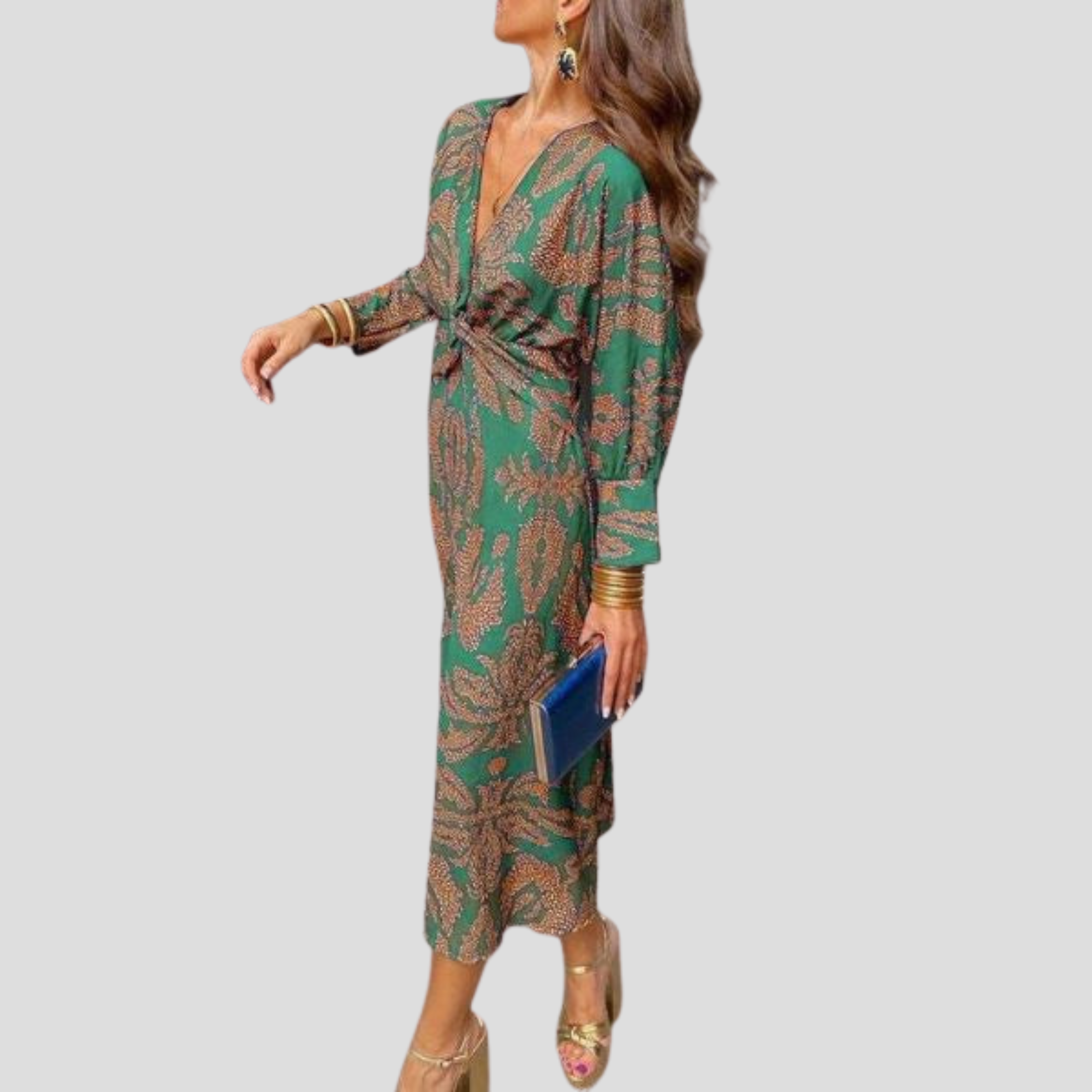Women Midi Dress | Flowing Silhouette & Defined Waist Alignment for Daily Wear