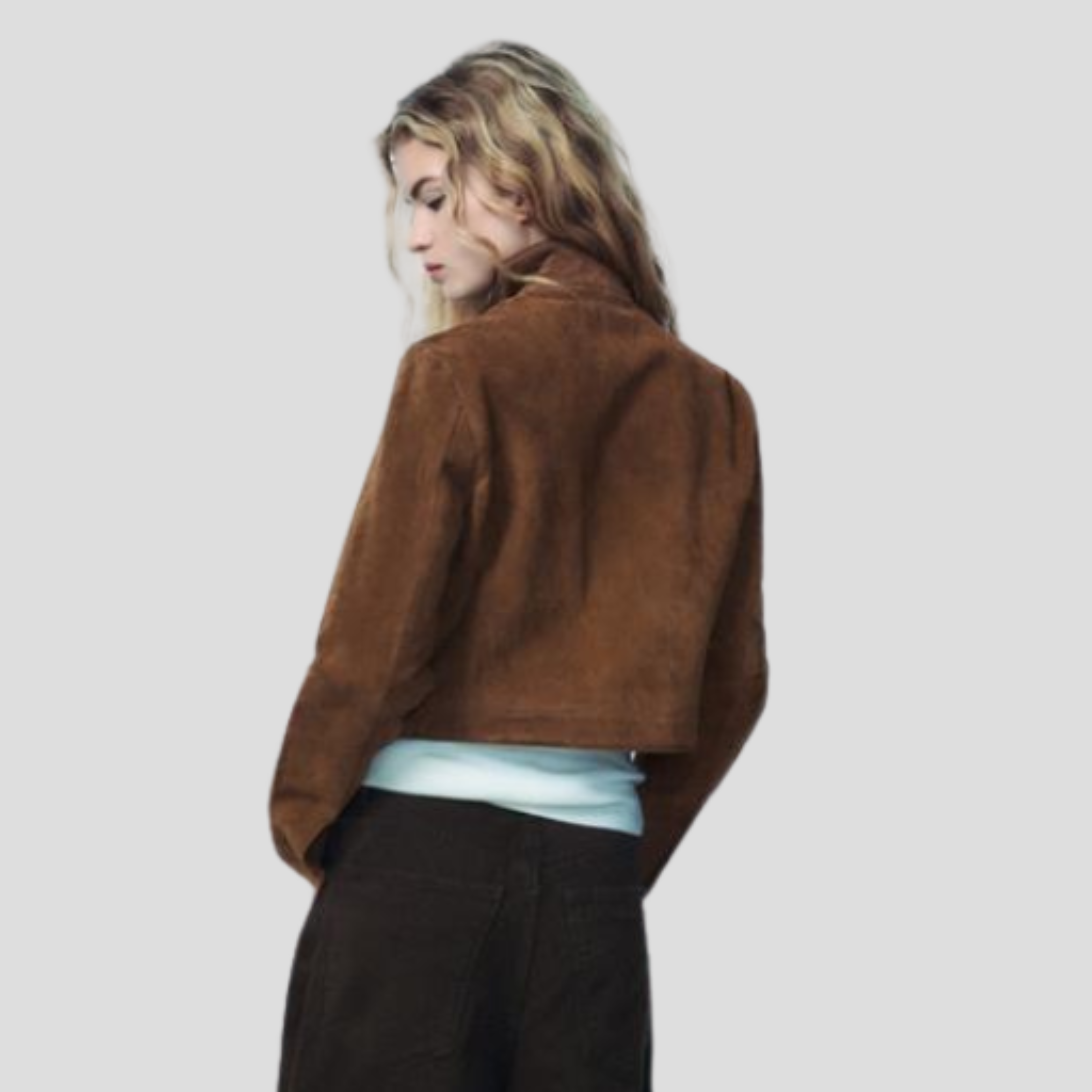 Women Jacket | Cropped Silhouette & High Collar Zip Detail for Daily Wear