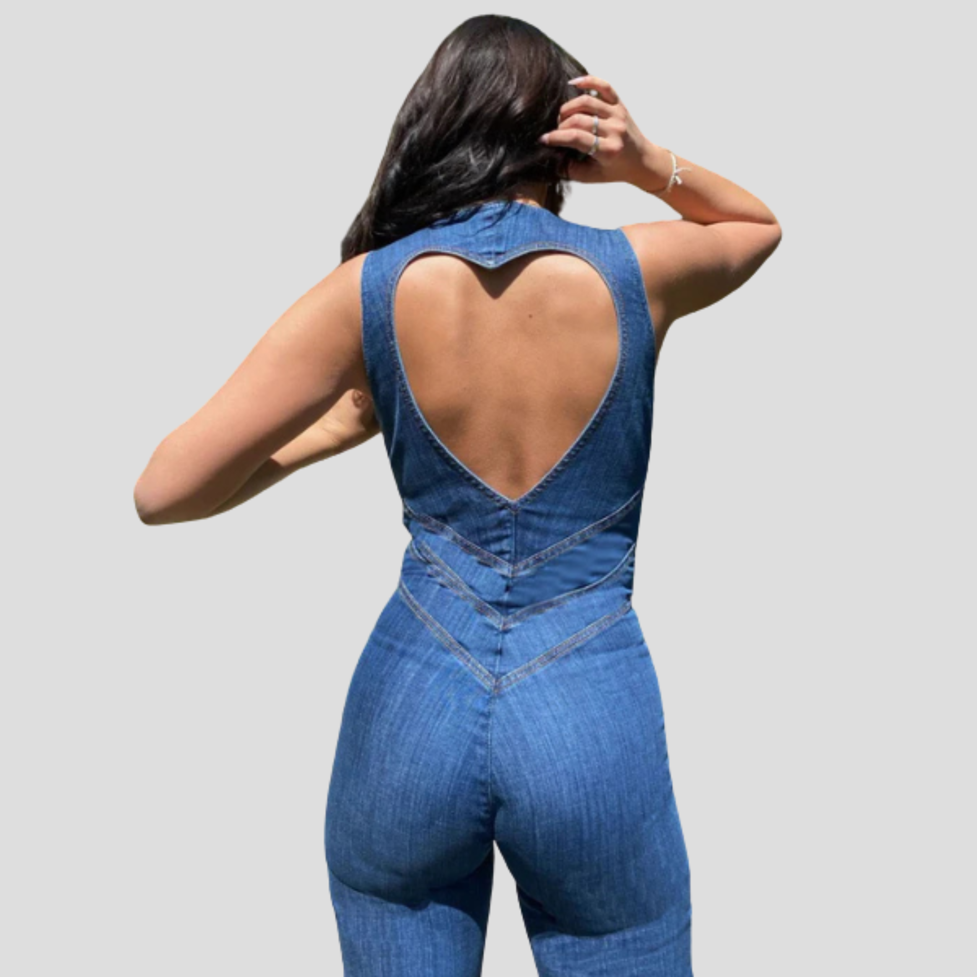Women Jumpsuit | Plunge Neckline & Cutout Back Silhouette for Daily Wear