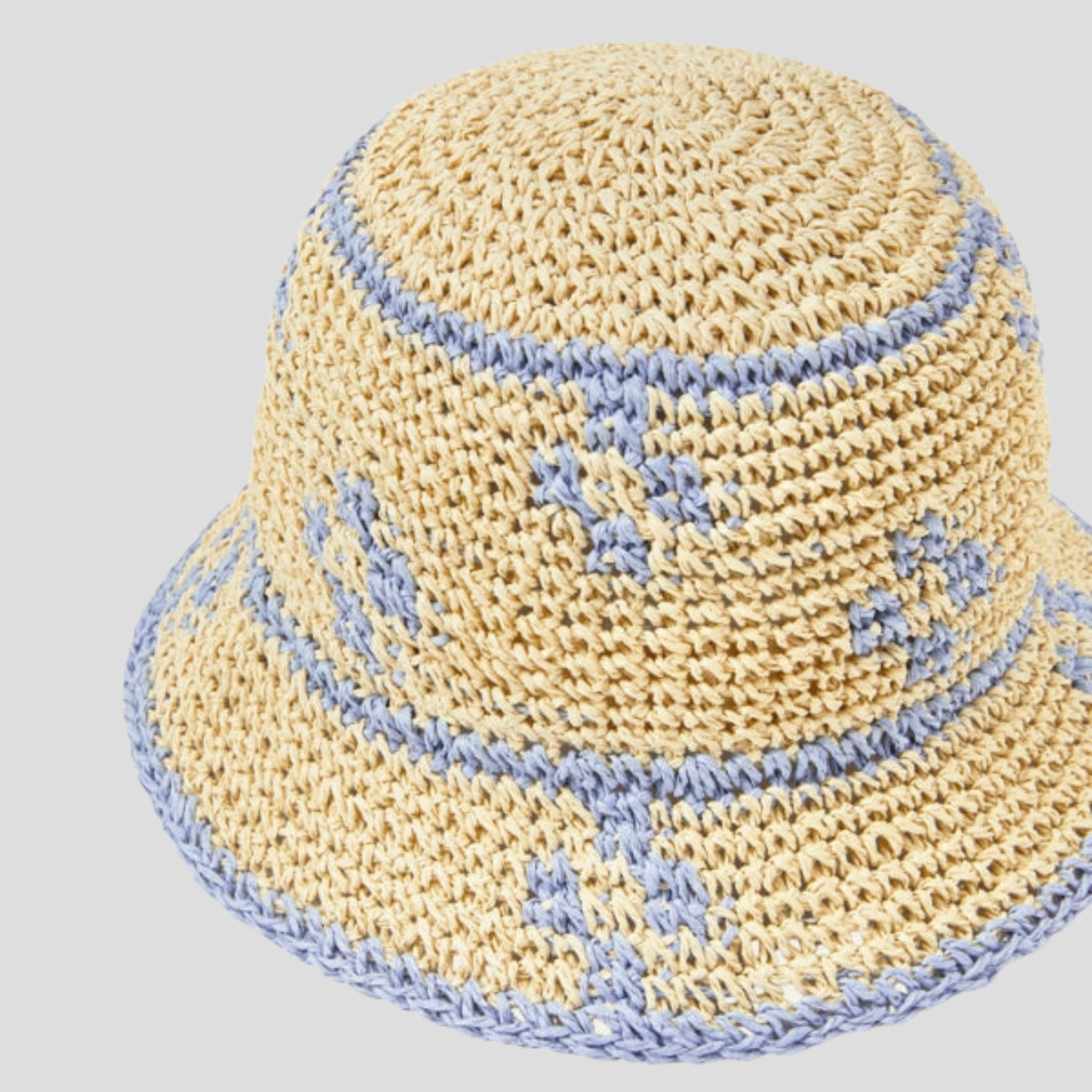 Women Bucket Hat | Two-Tone Woven Pattern & Structured Brim Silhouette for Summer Wear