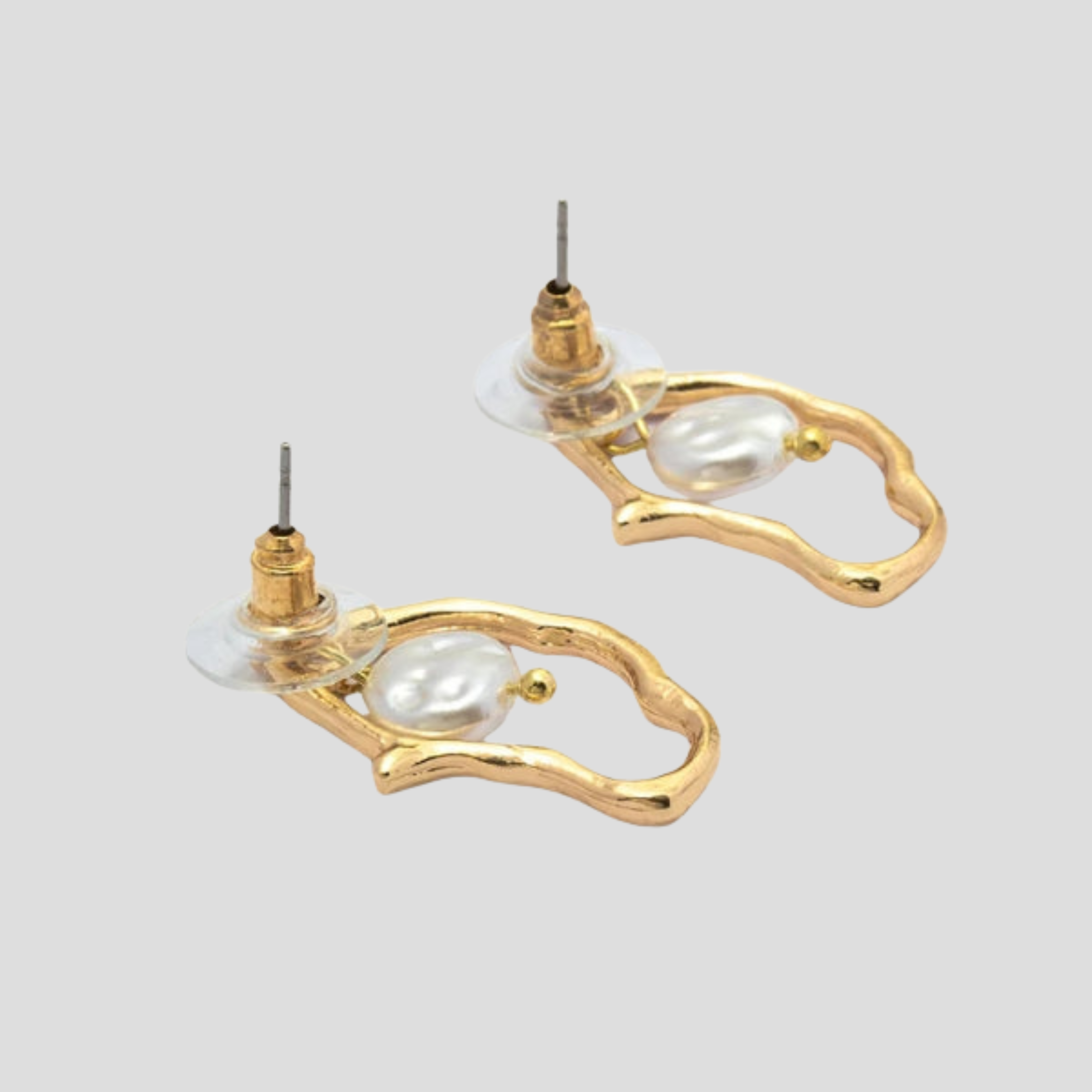 Women Hoop Earrings | Organic Open Frame & Bead Charm Detail for Daily and Occasion Styling