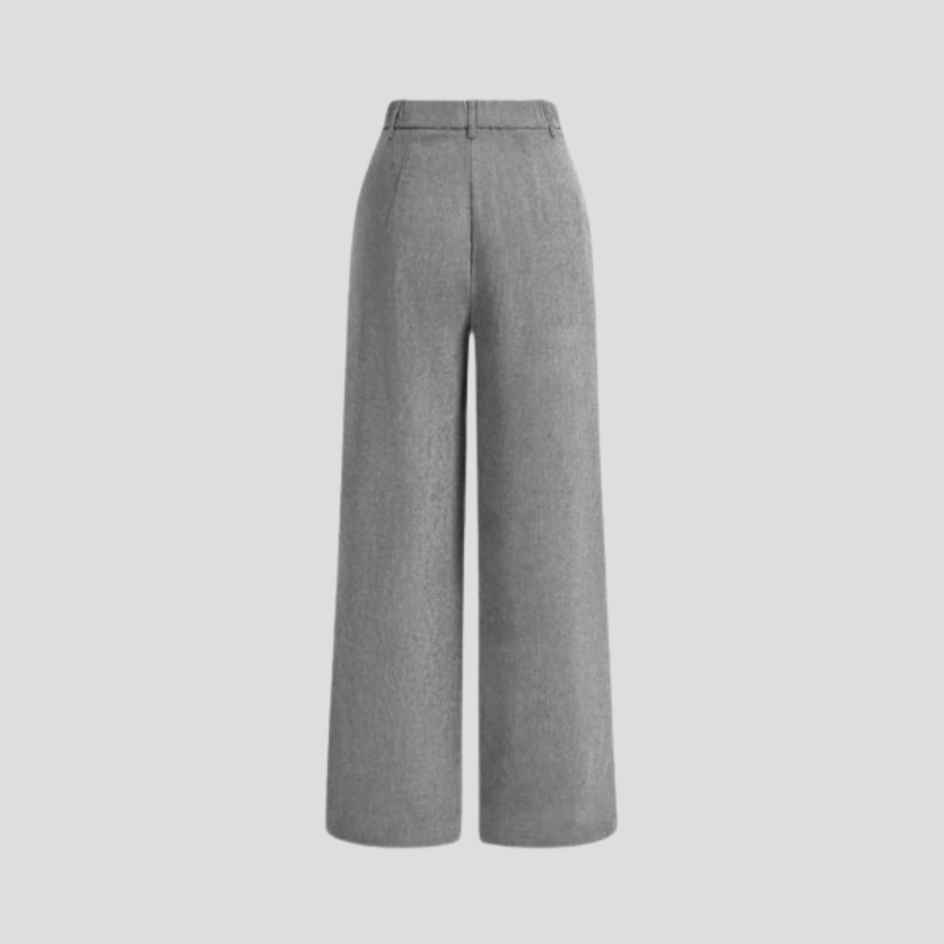 Women Wide-Leg Trousers | High-Waist Design & Vertical Rib Texture for Daily Wear