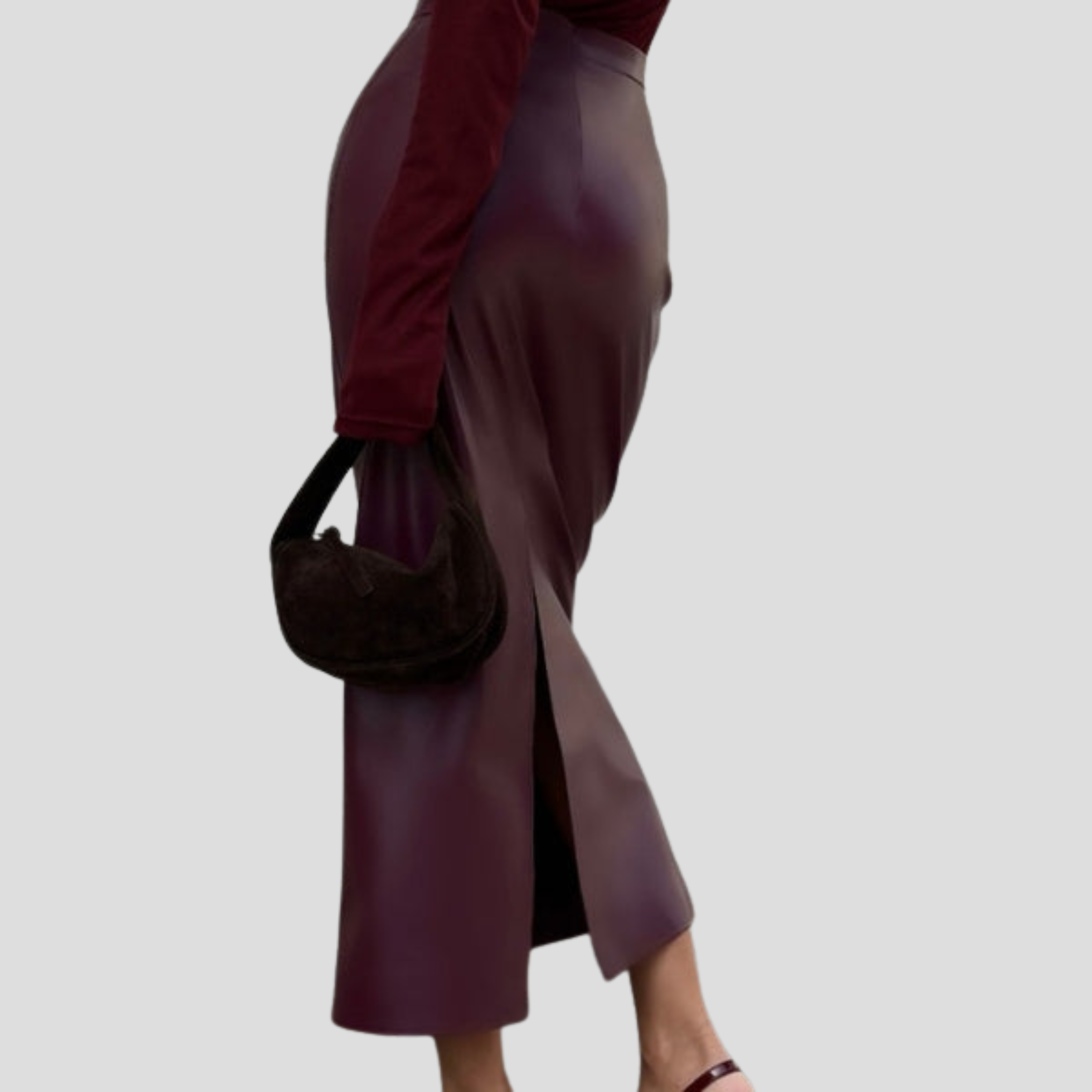 Women Midi Skirt | High-Waist Structure & Straight Silhouette for Daily Wear