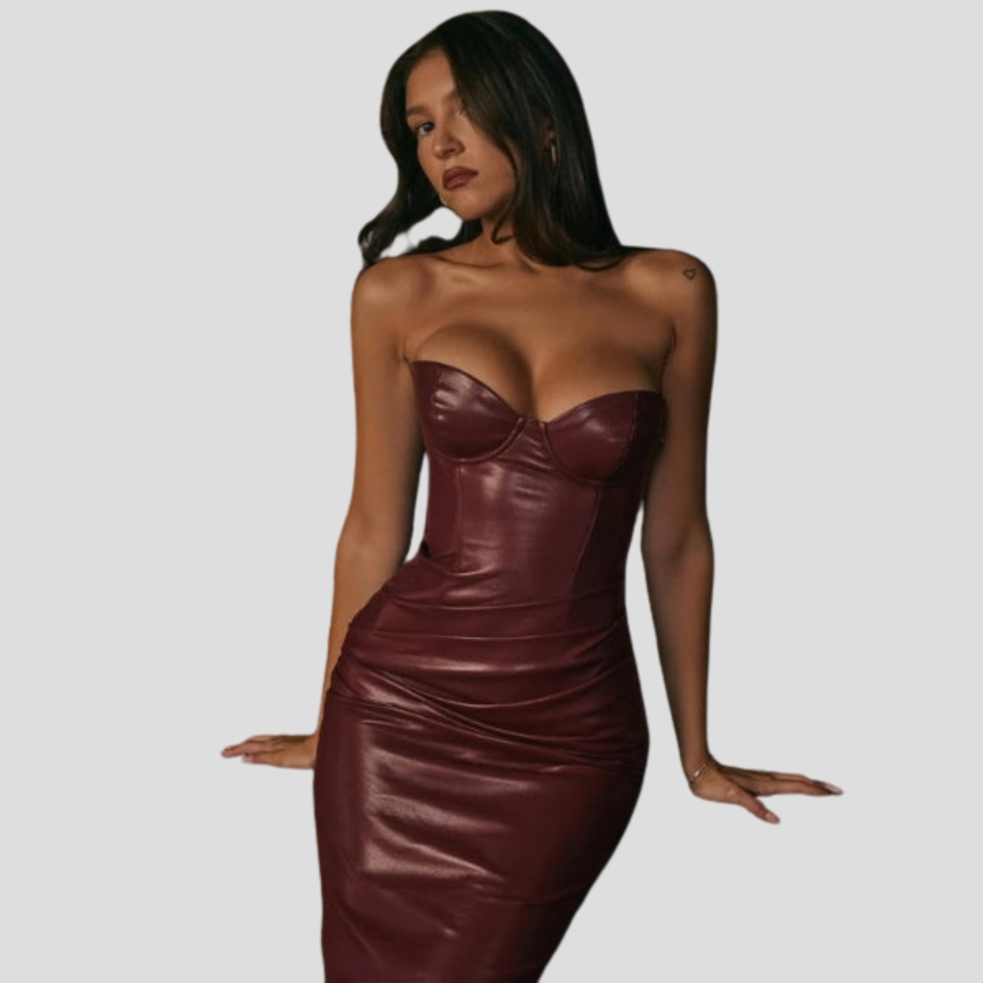 Women Strapless Dress | Bustier Bodice Design & Pencil Silhouette for Evening Wear