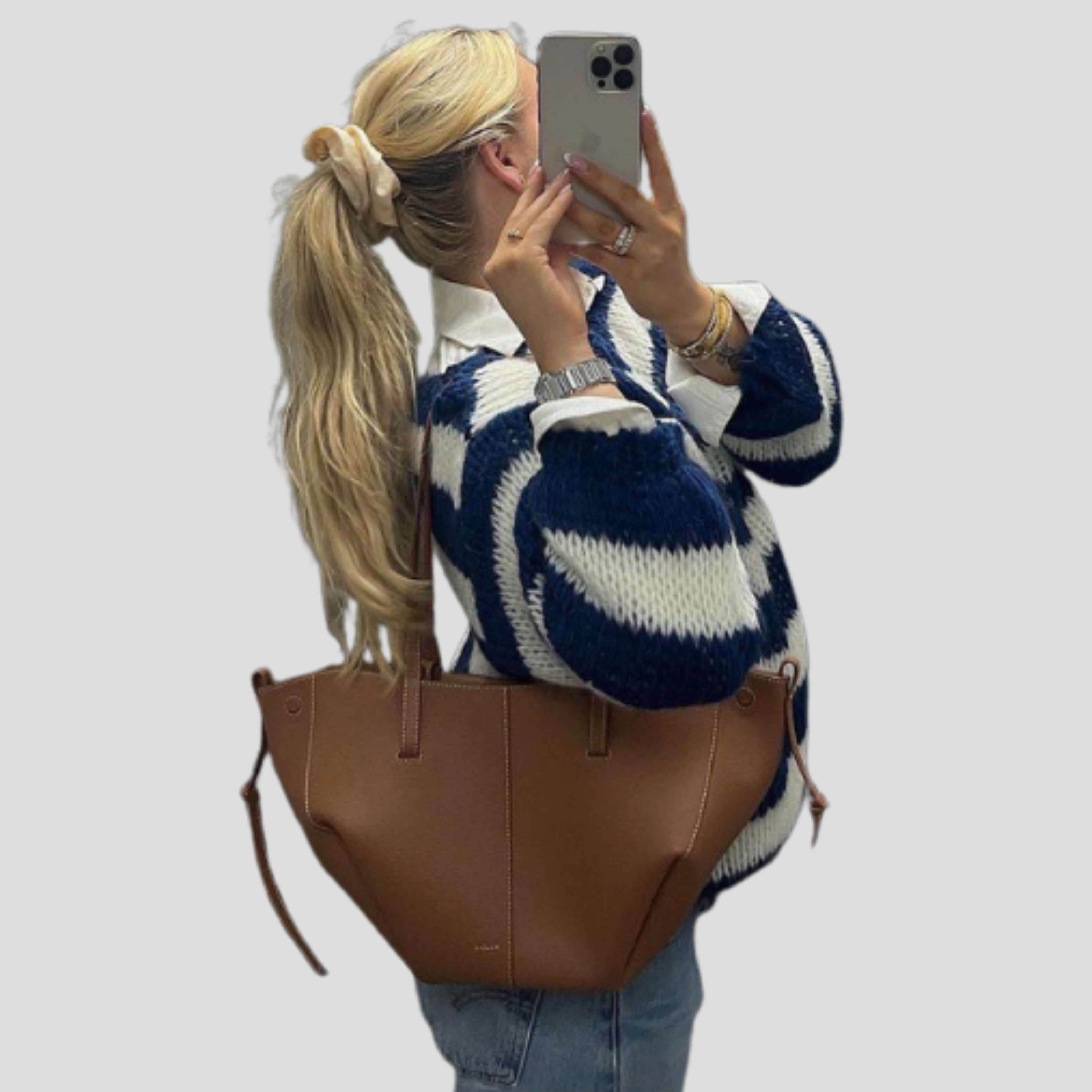 Women Sweater | Striped Surface Design & Straight Silhouette for Daily Wear