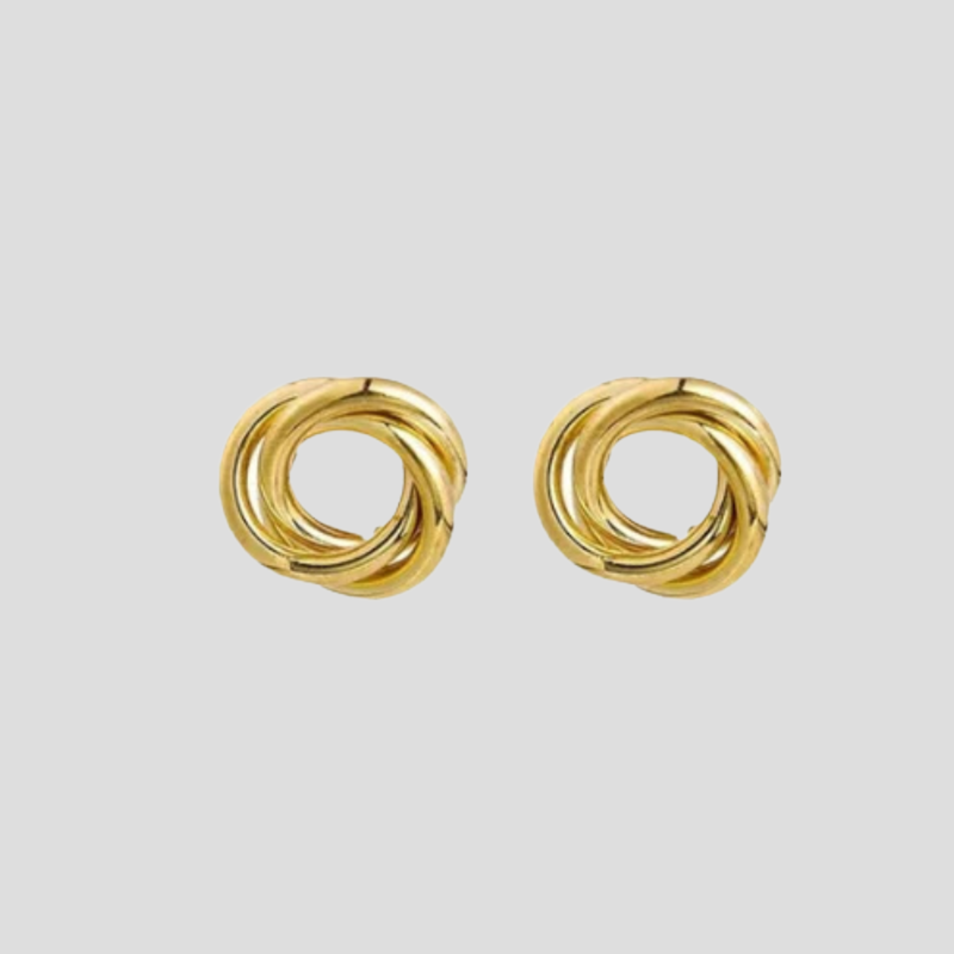 Women Stud Earrings | Interwoven Knot Shape & Polished Outline for Daily Wear