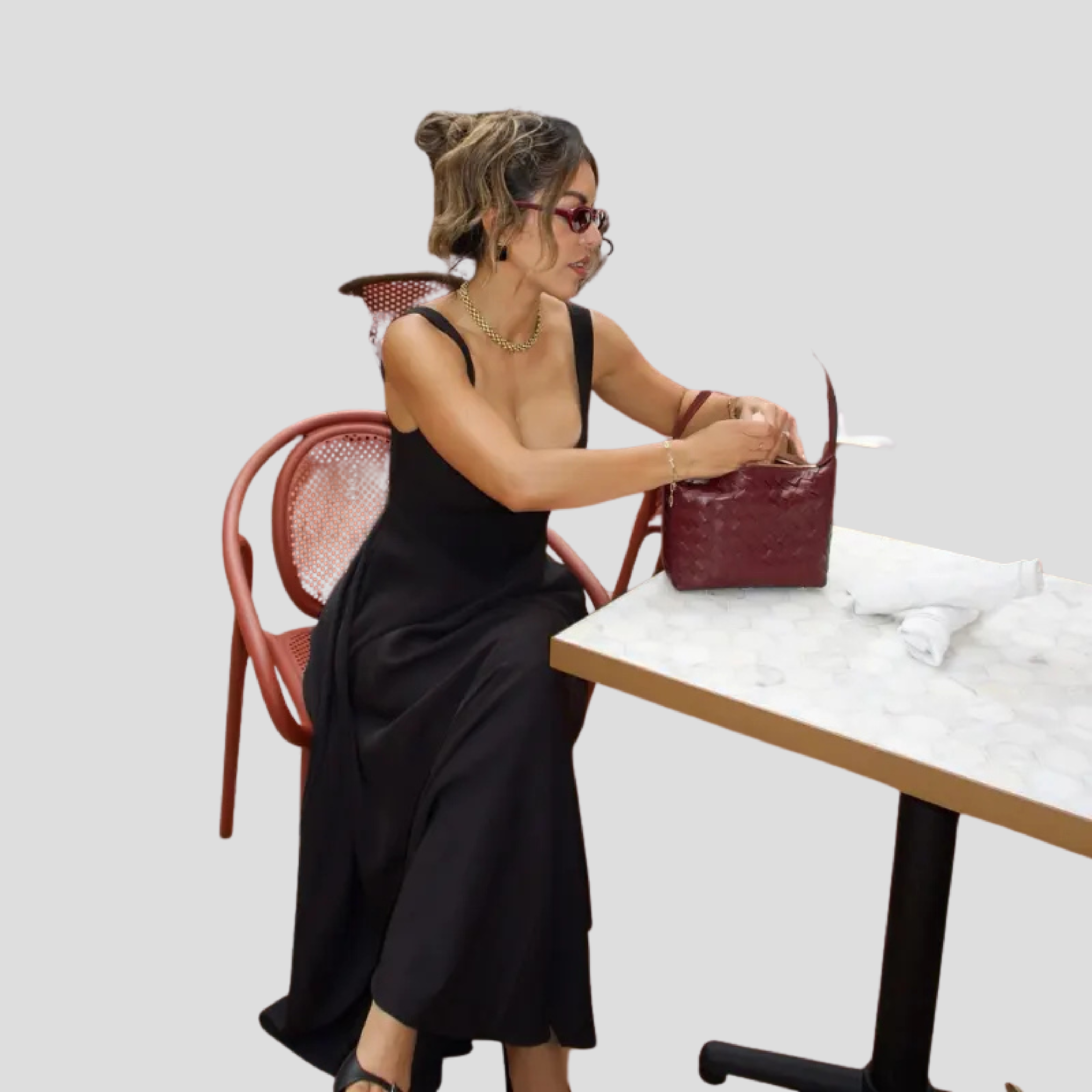 Women Midi Dress | Square Neckline Detail & A-Line Silhouette for Formal Wear
