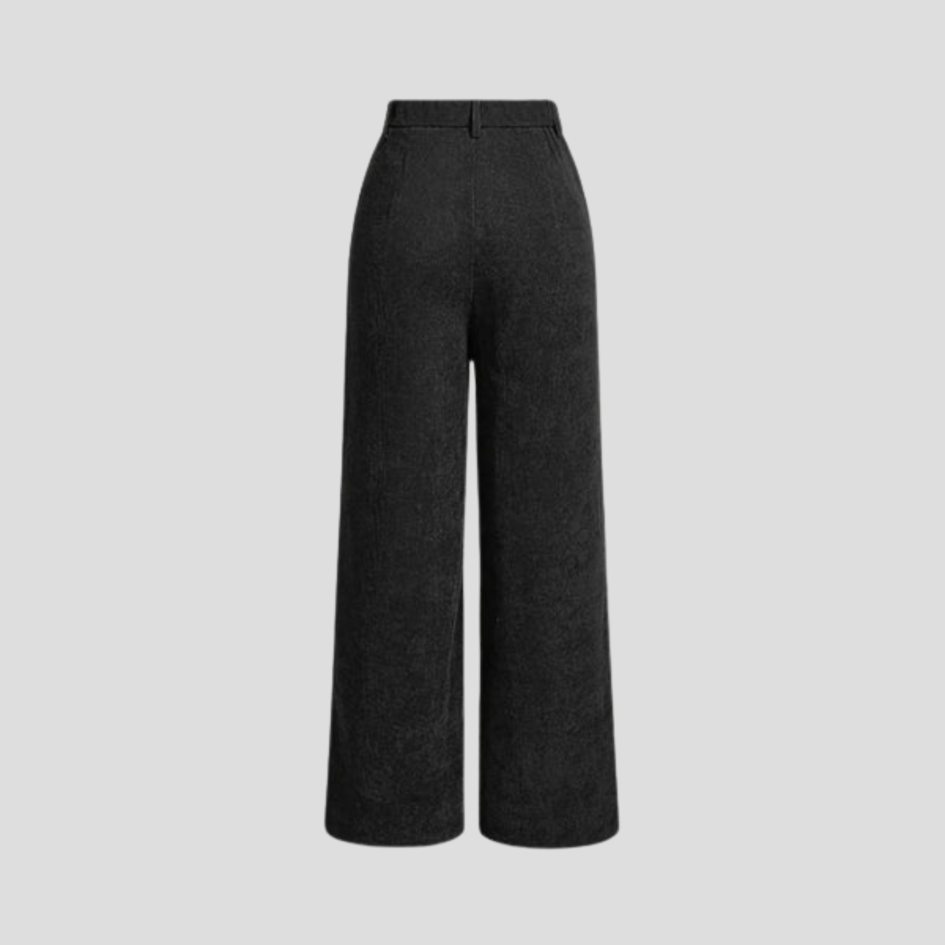Women Wide-Leg Trousers | High-Waist Design & Vertical Rib Texture for Daily Wear