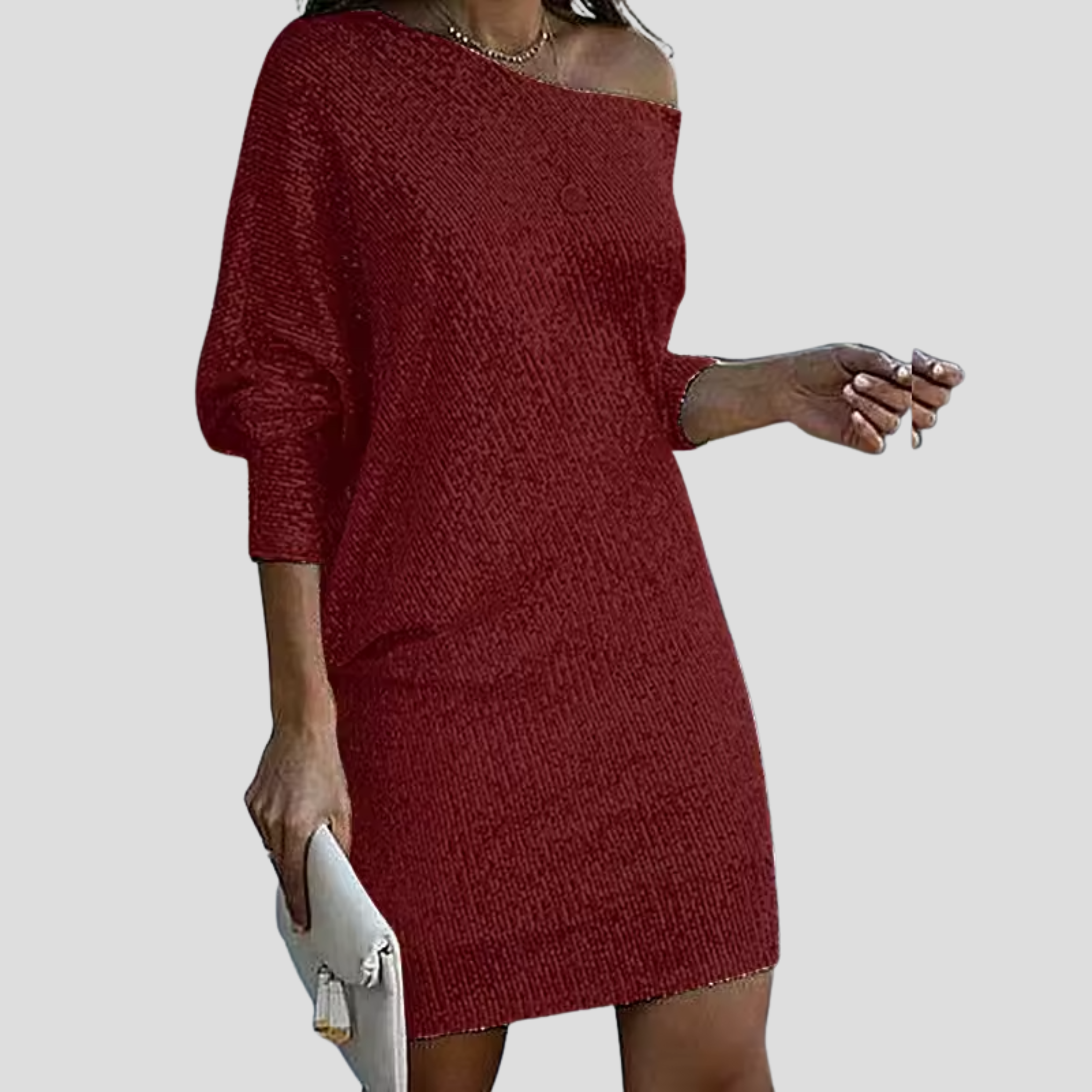Women Mini Dress | Off-Shoulder Neckline & Relaxed Hem Silhouette for Daily Wear
