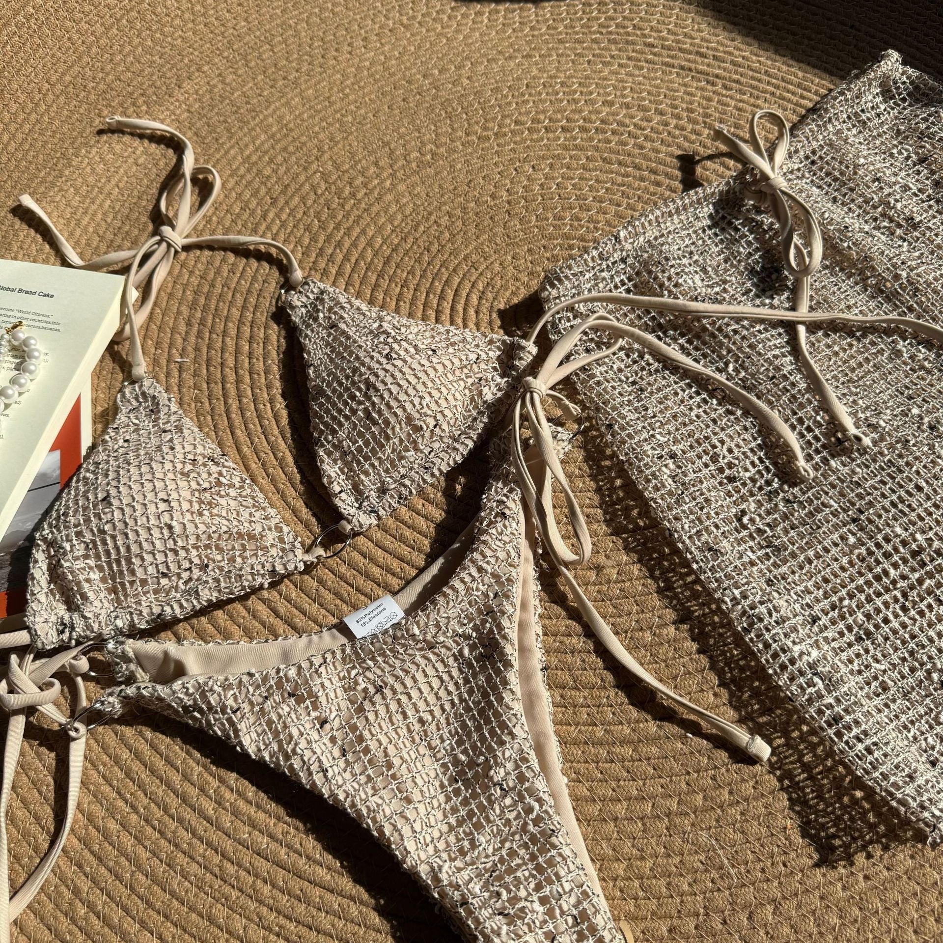 The Tulum Mesh-Texture Bikini Set